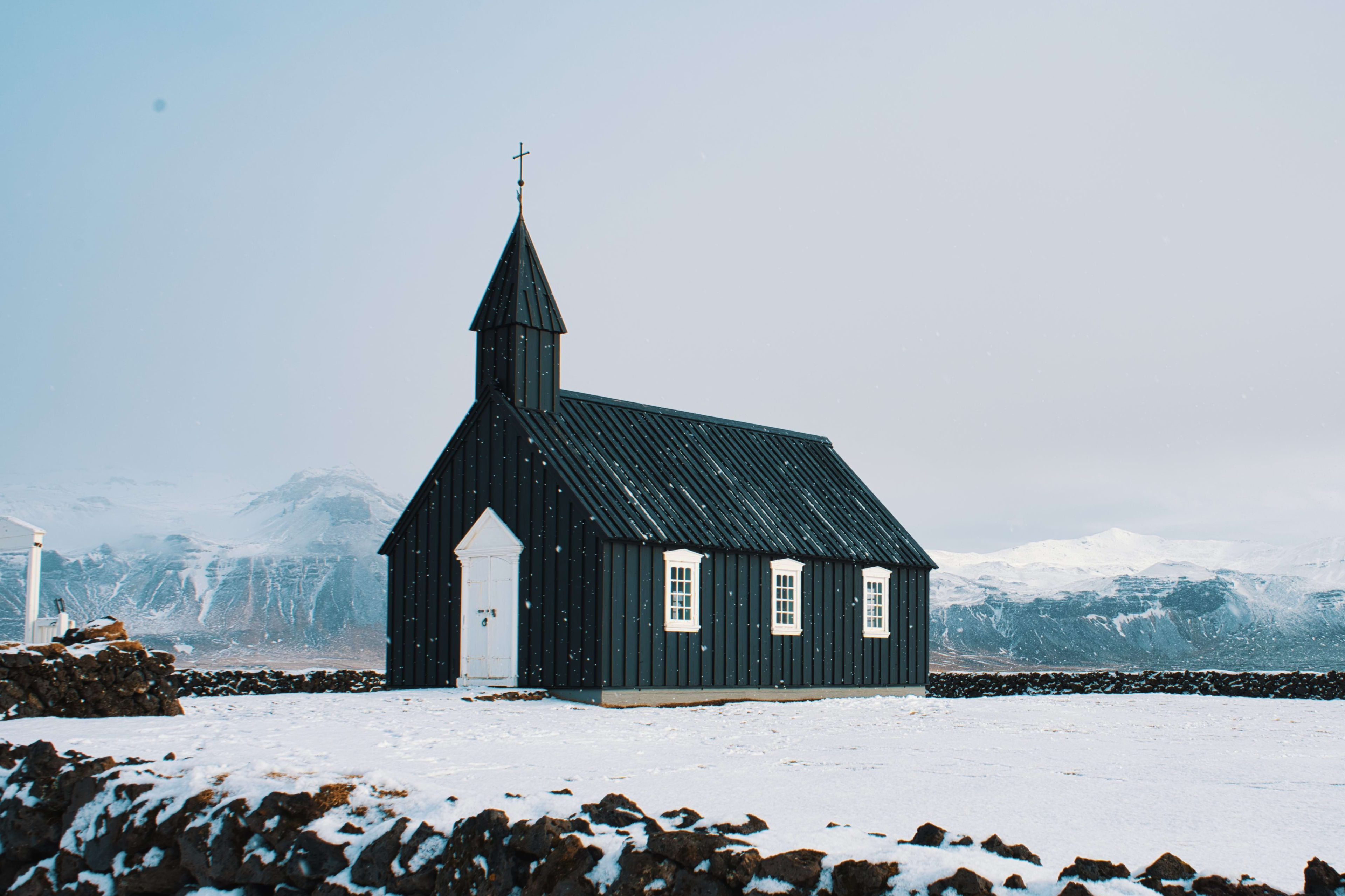 winter budir black church of snaefellsnes