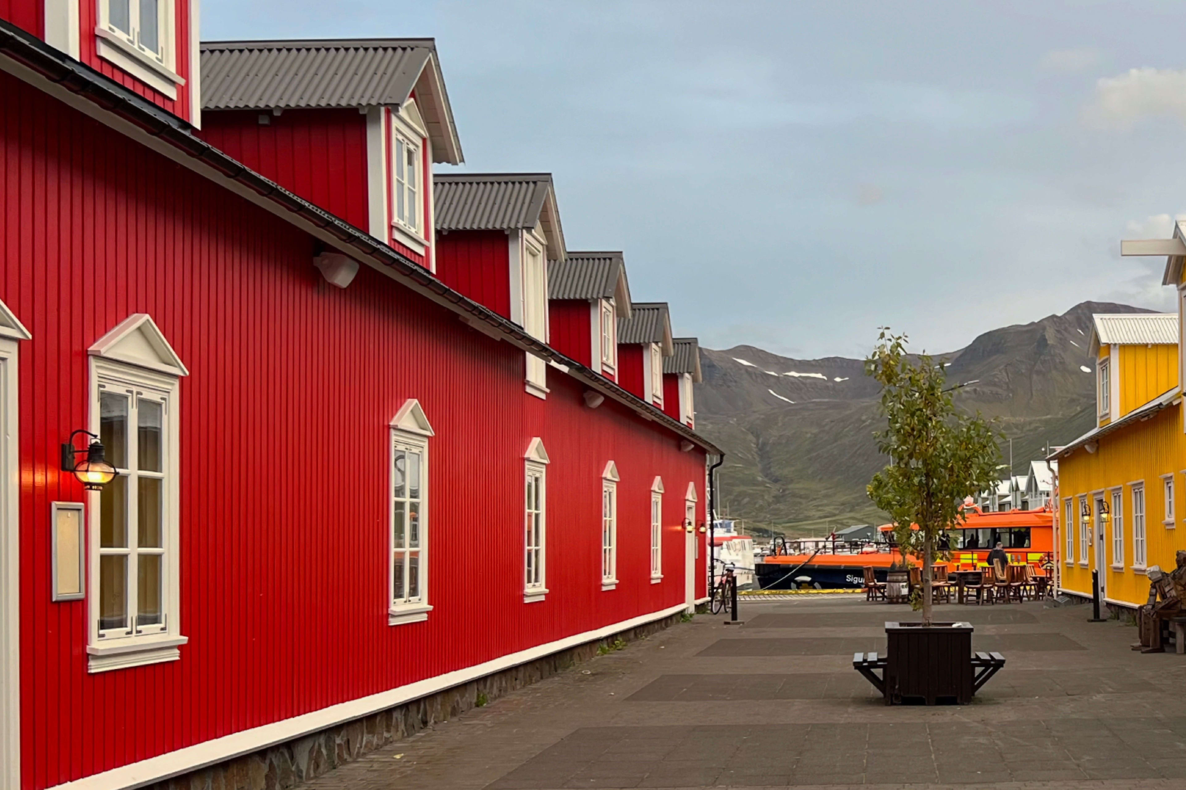 colorful houses along Siglufjordur street