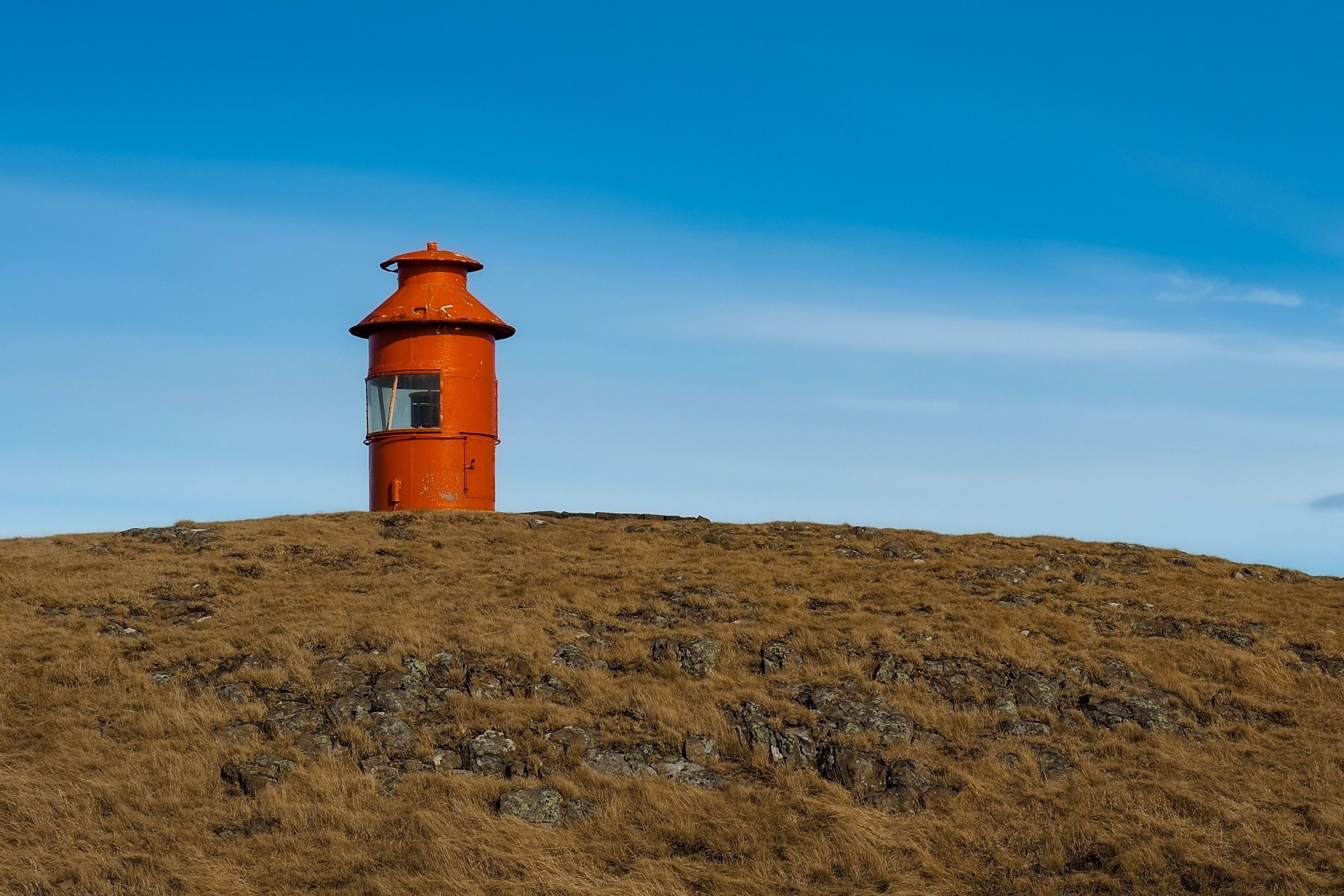 red beacon tower of Stykkisholmur