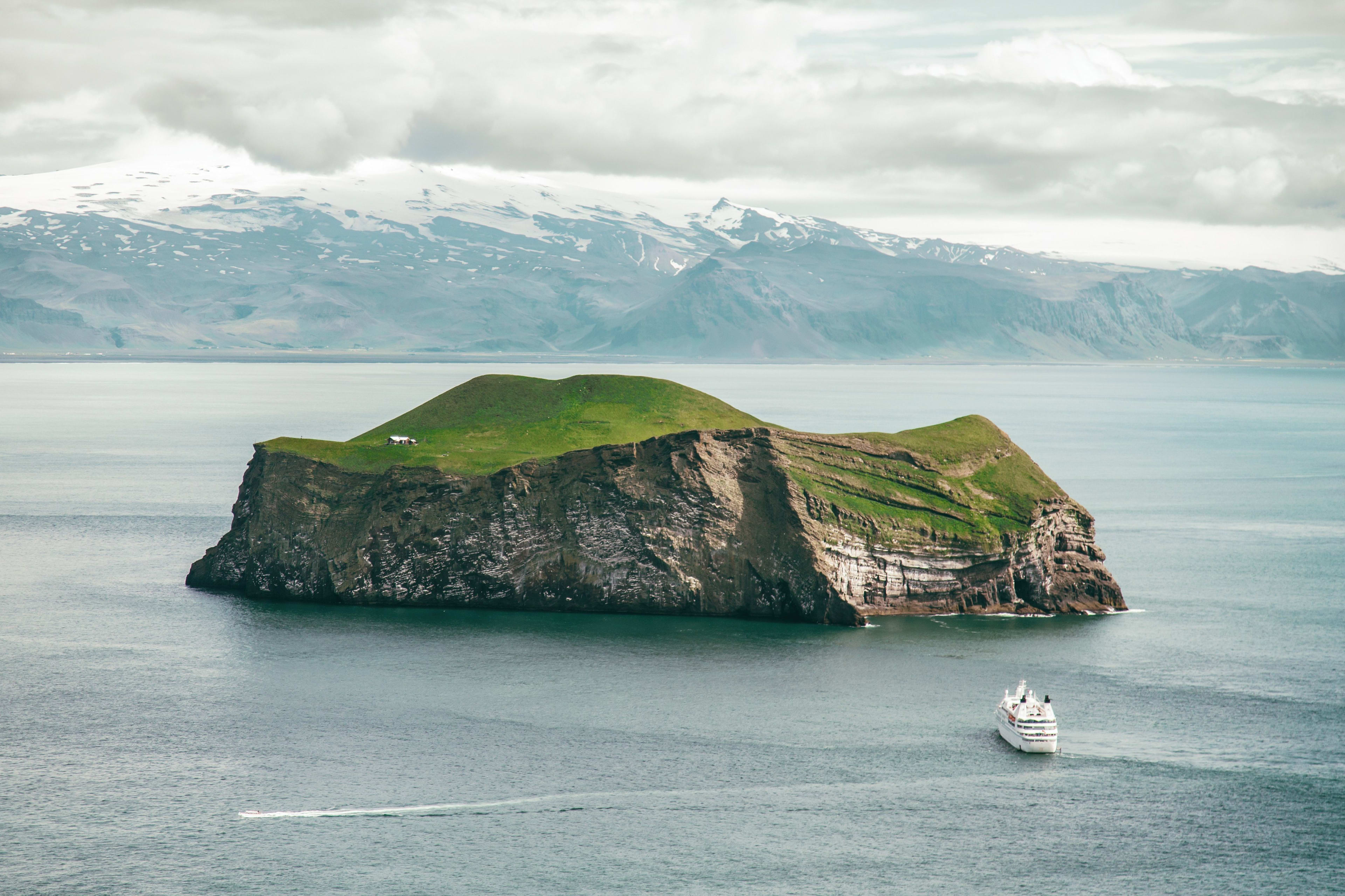 Vestmannaeyjar in the sea