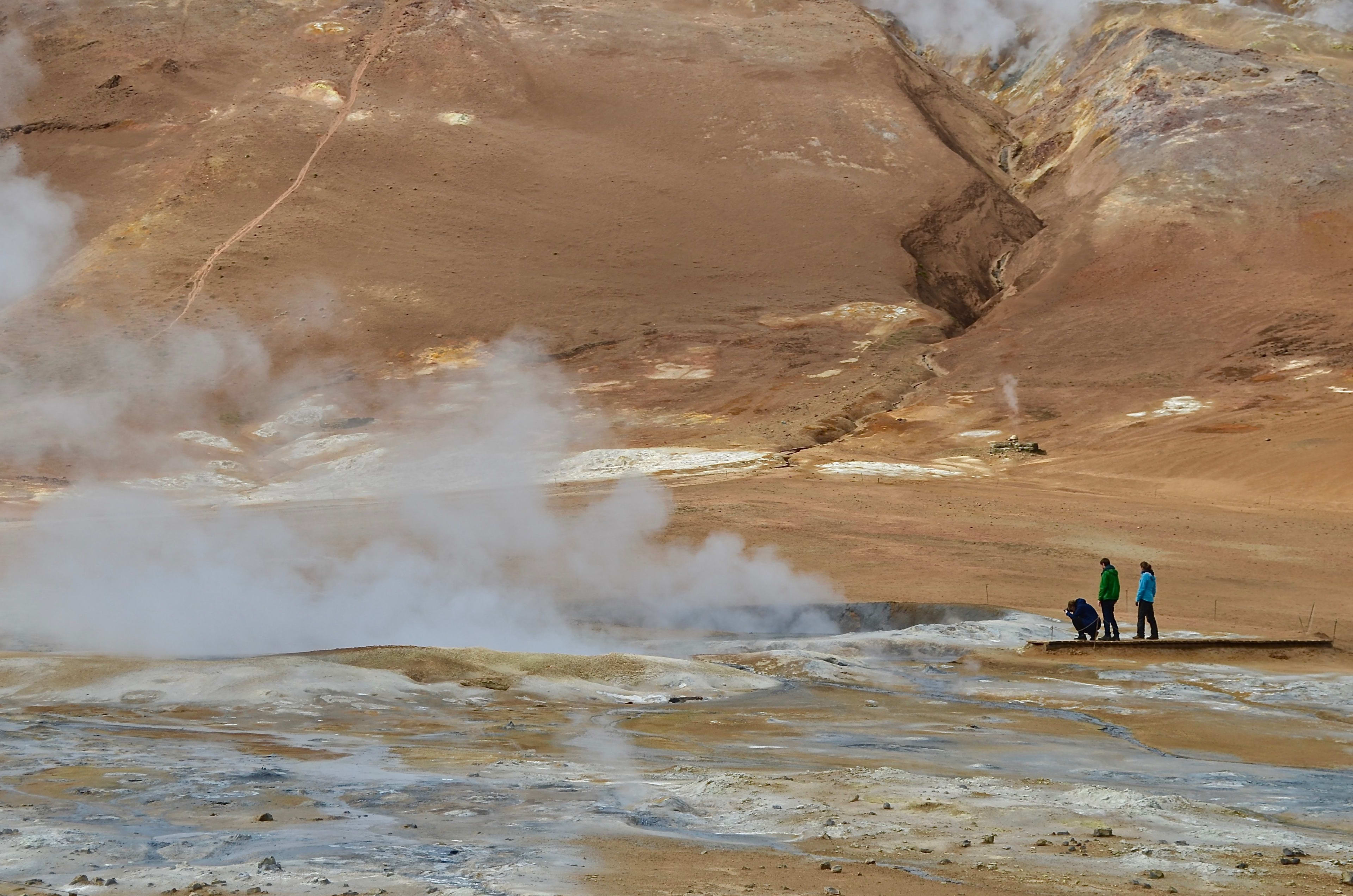 namafjall volcanic area with steam