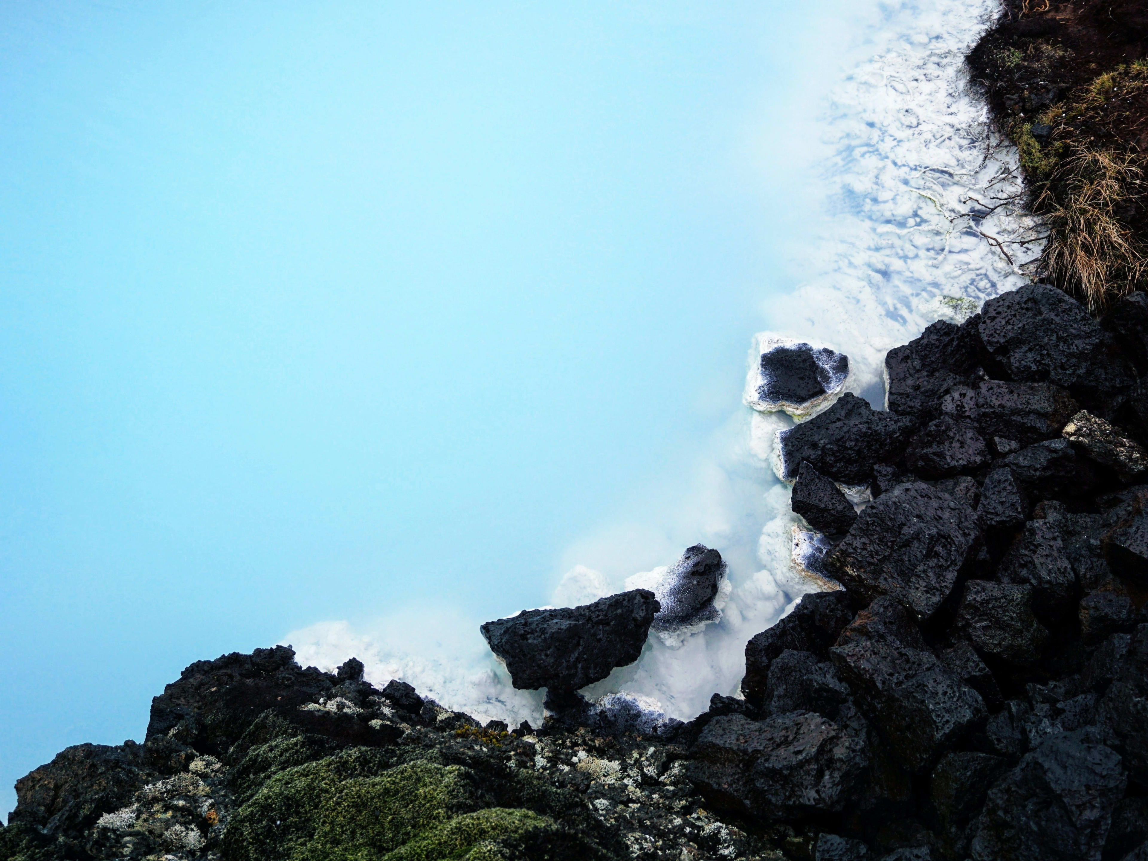 blue lagoon by drone