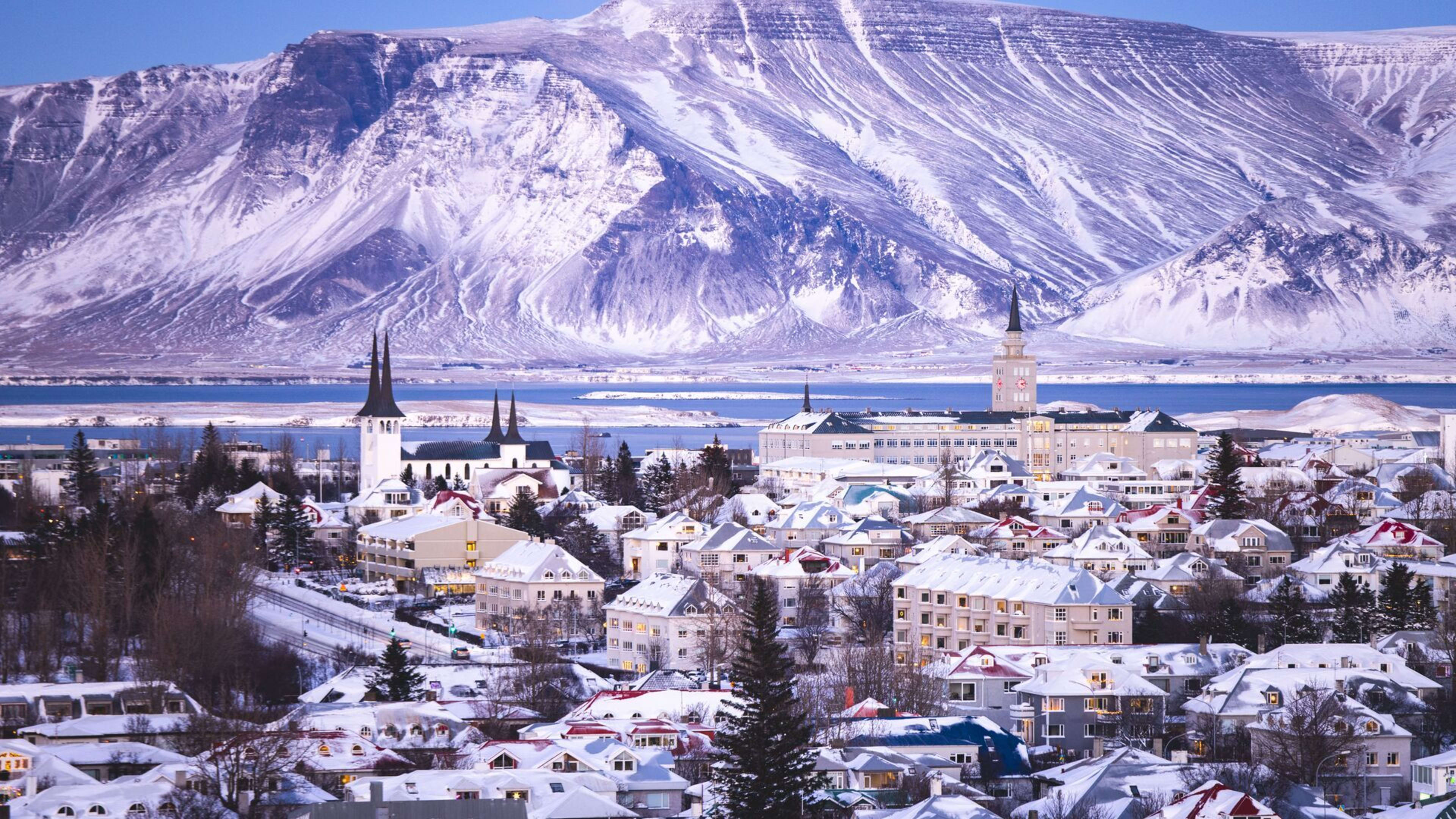 reykjavik city in the winter