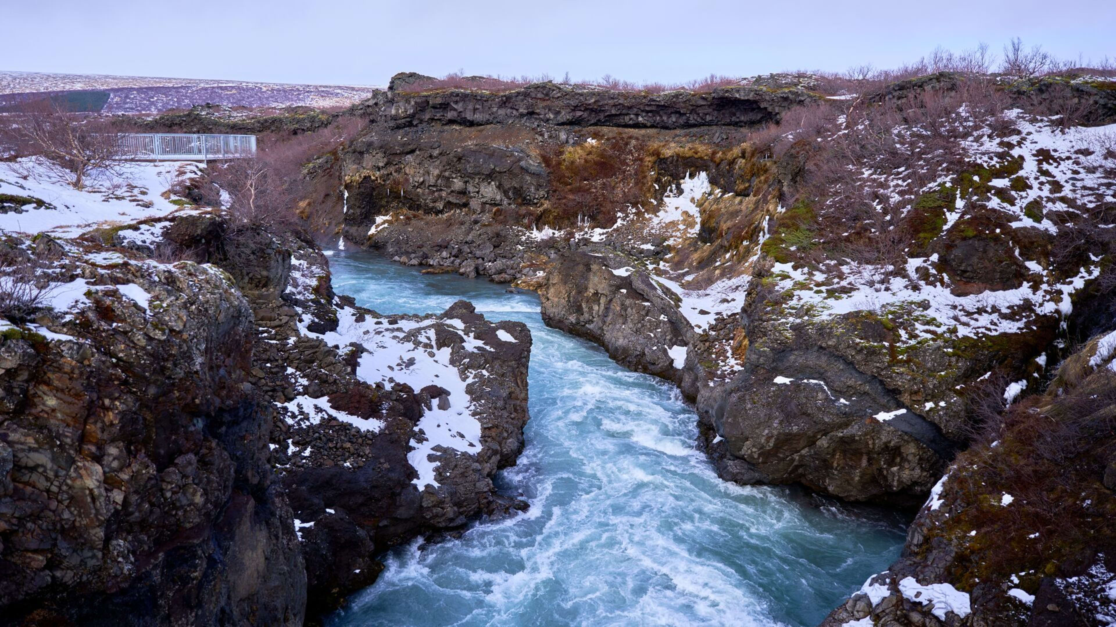 Barnafoss in winter