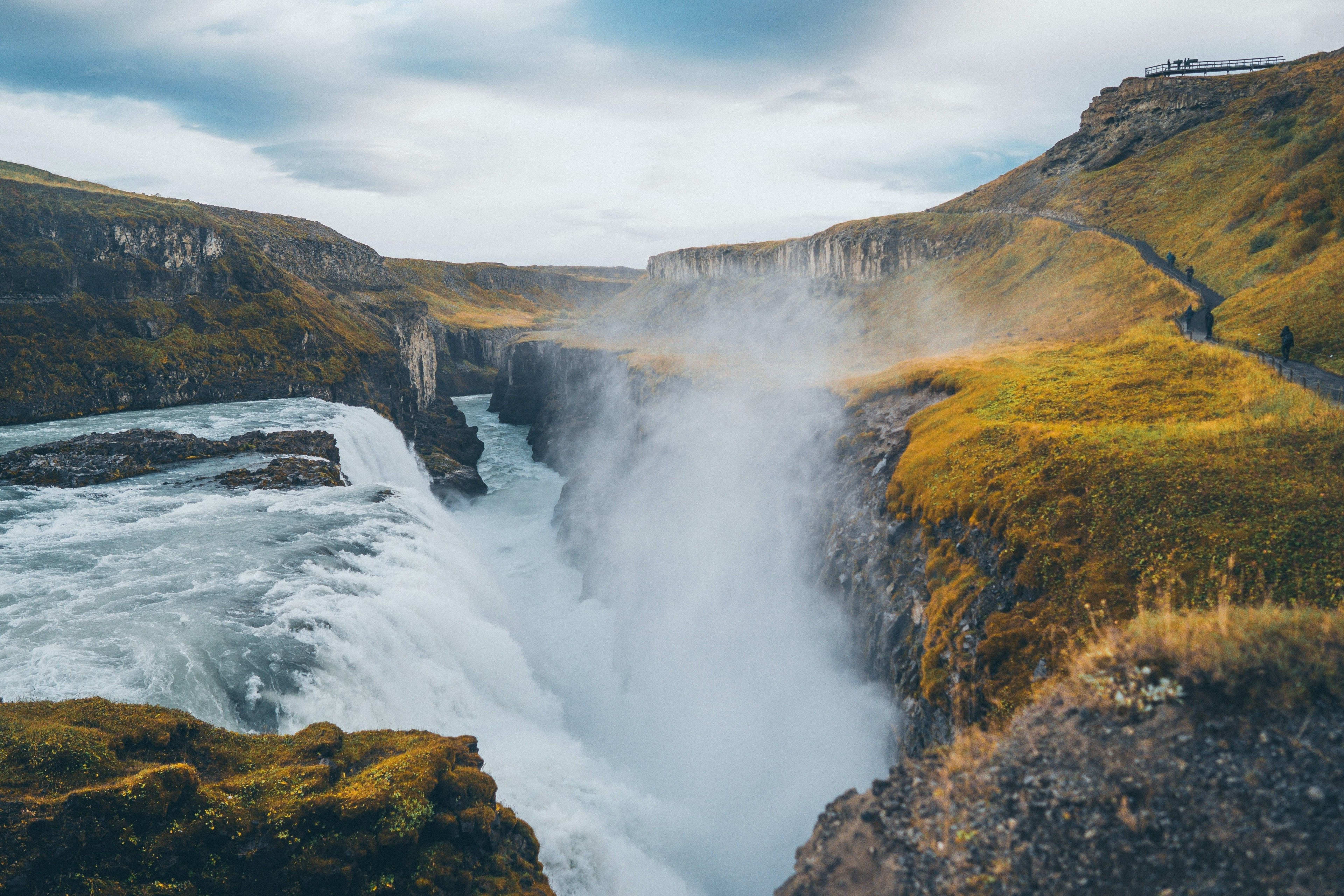 beautiful gullfoss of iceland