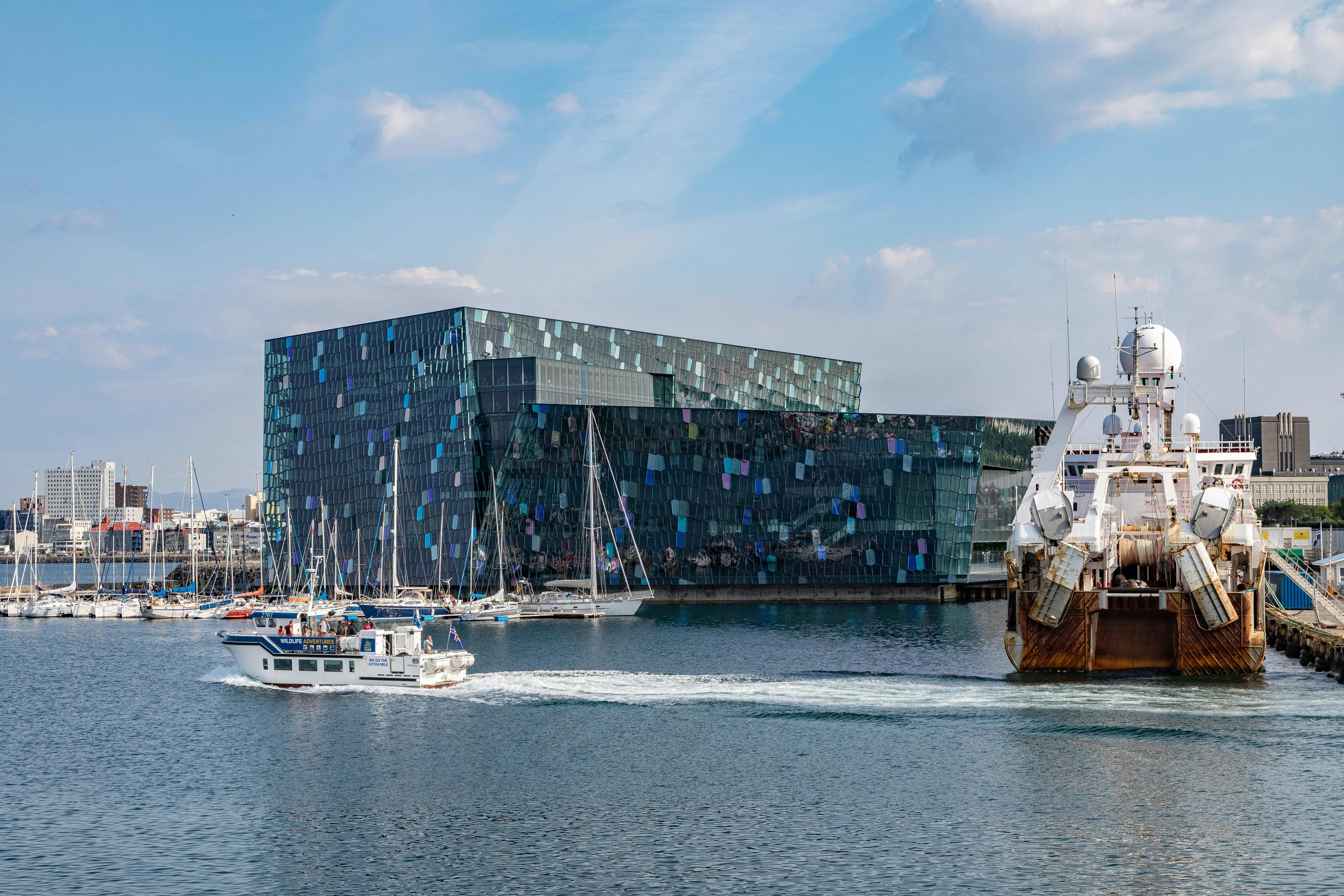 Harpa Concert Hall and Ferry