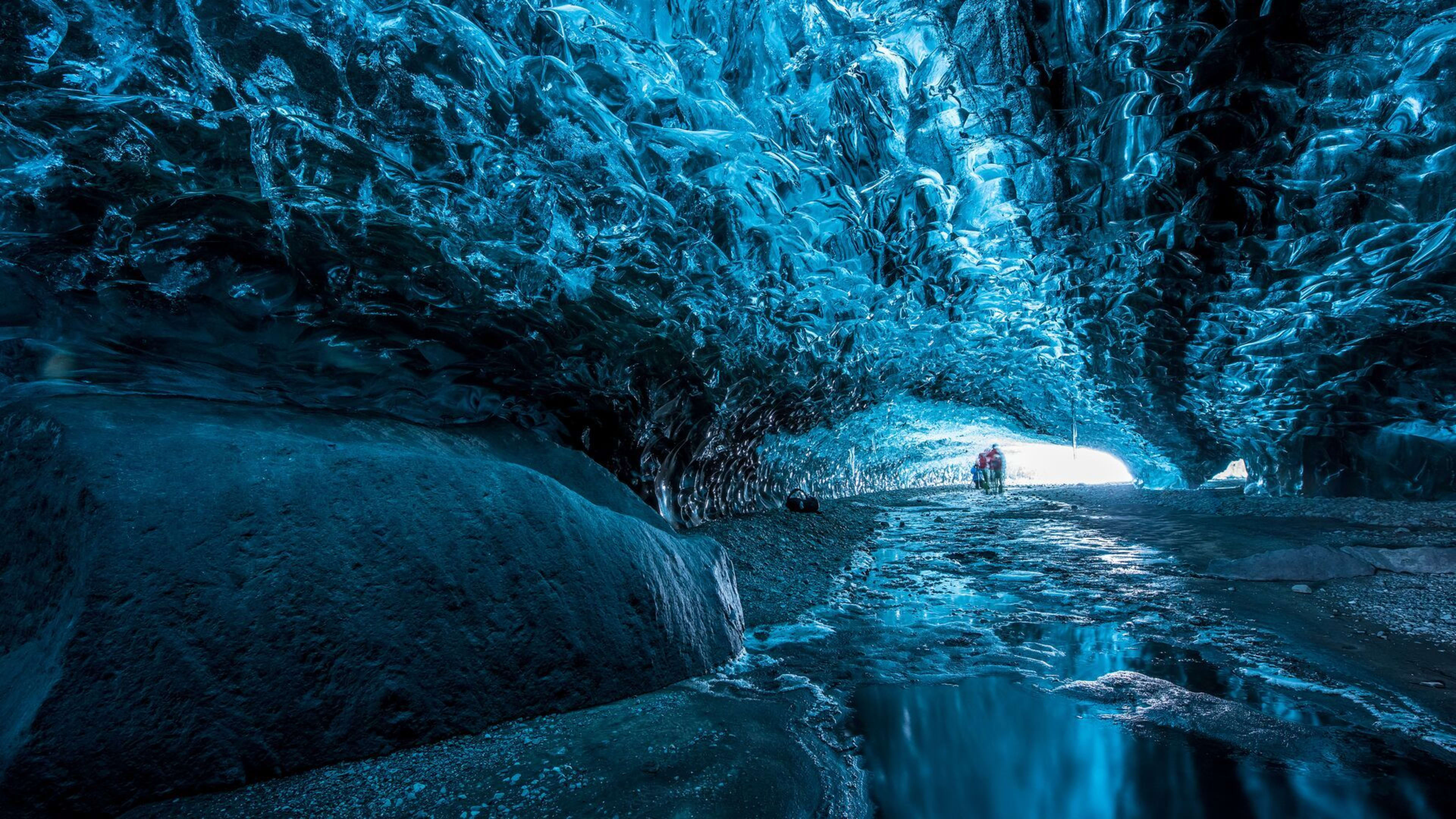 Inside an Ice Cave of Iceland