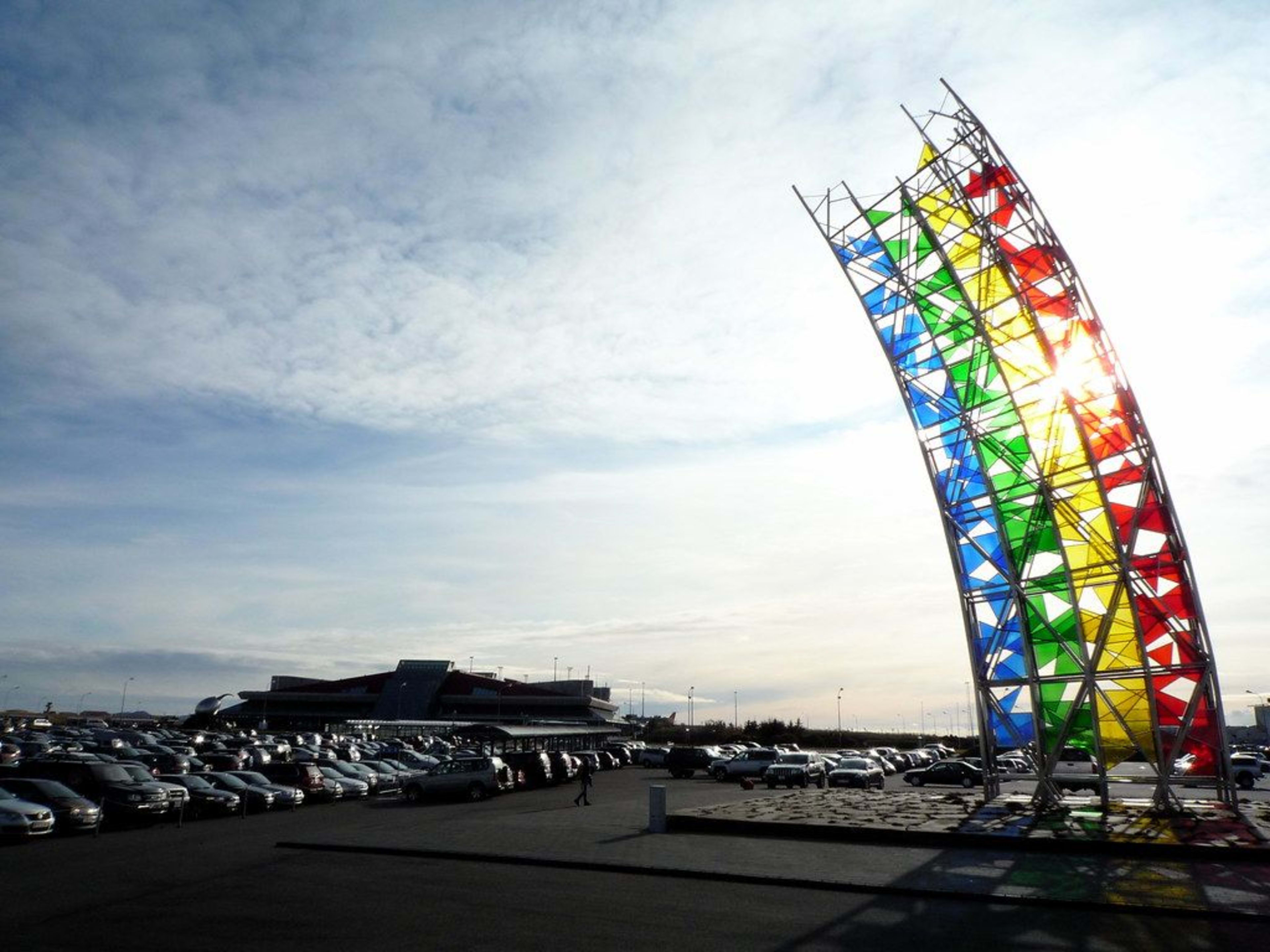 Rainbow Installation outside Keflavík International Airport