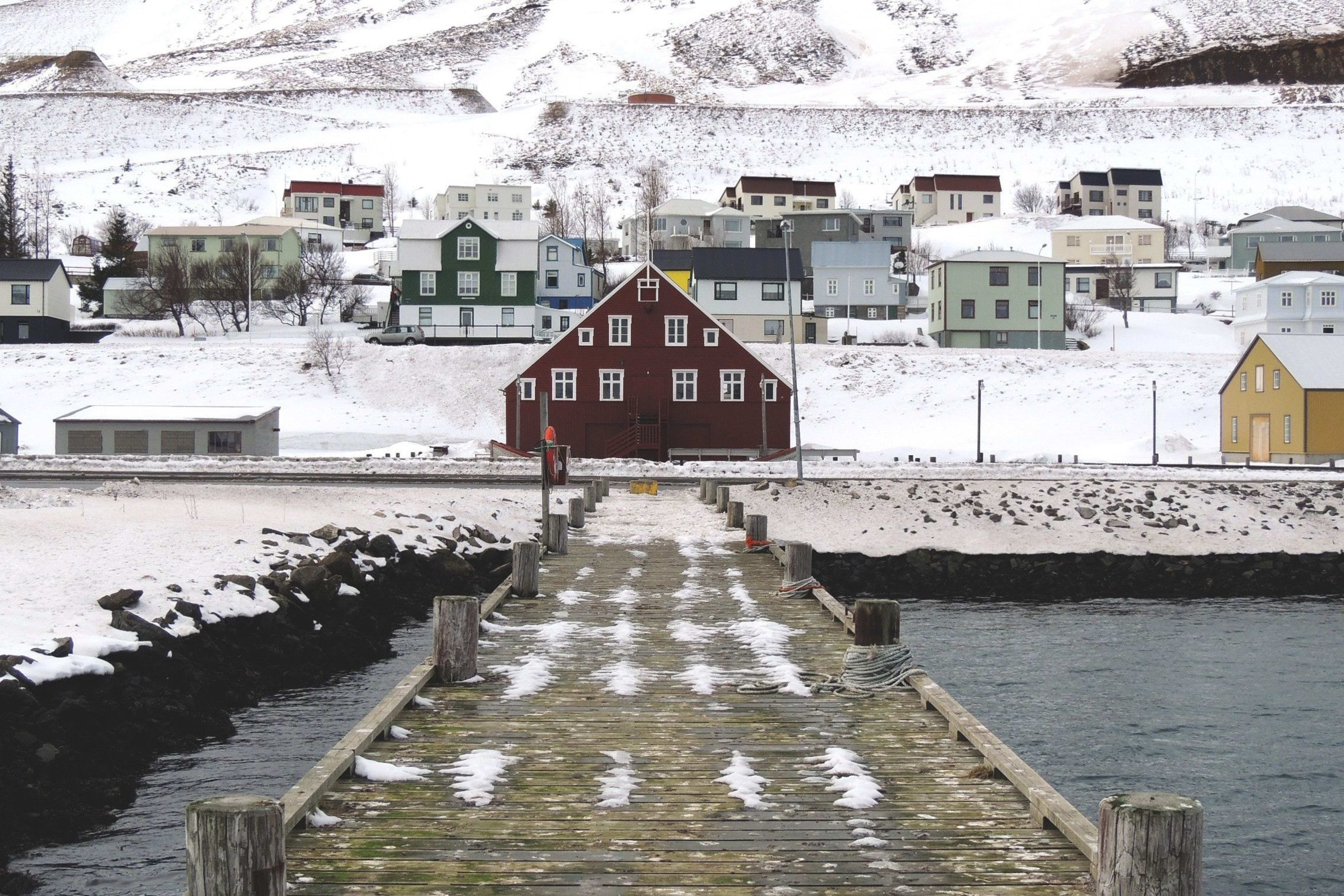 snowy Siglufjordur 