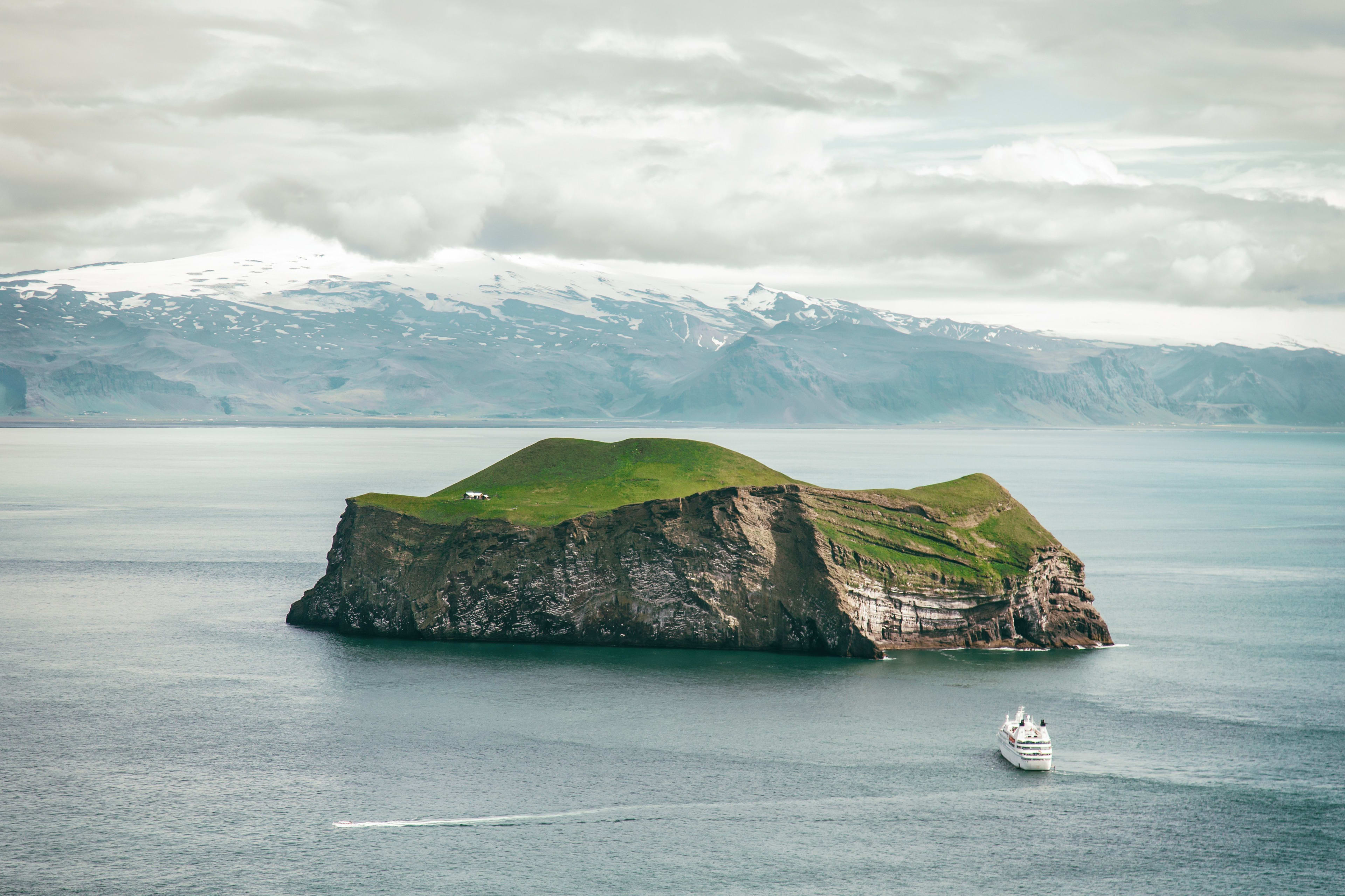 Vestmannaeyjar in the sea