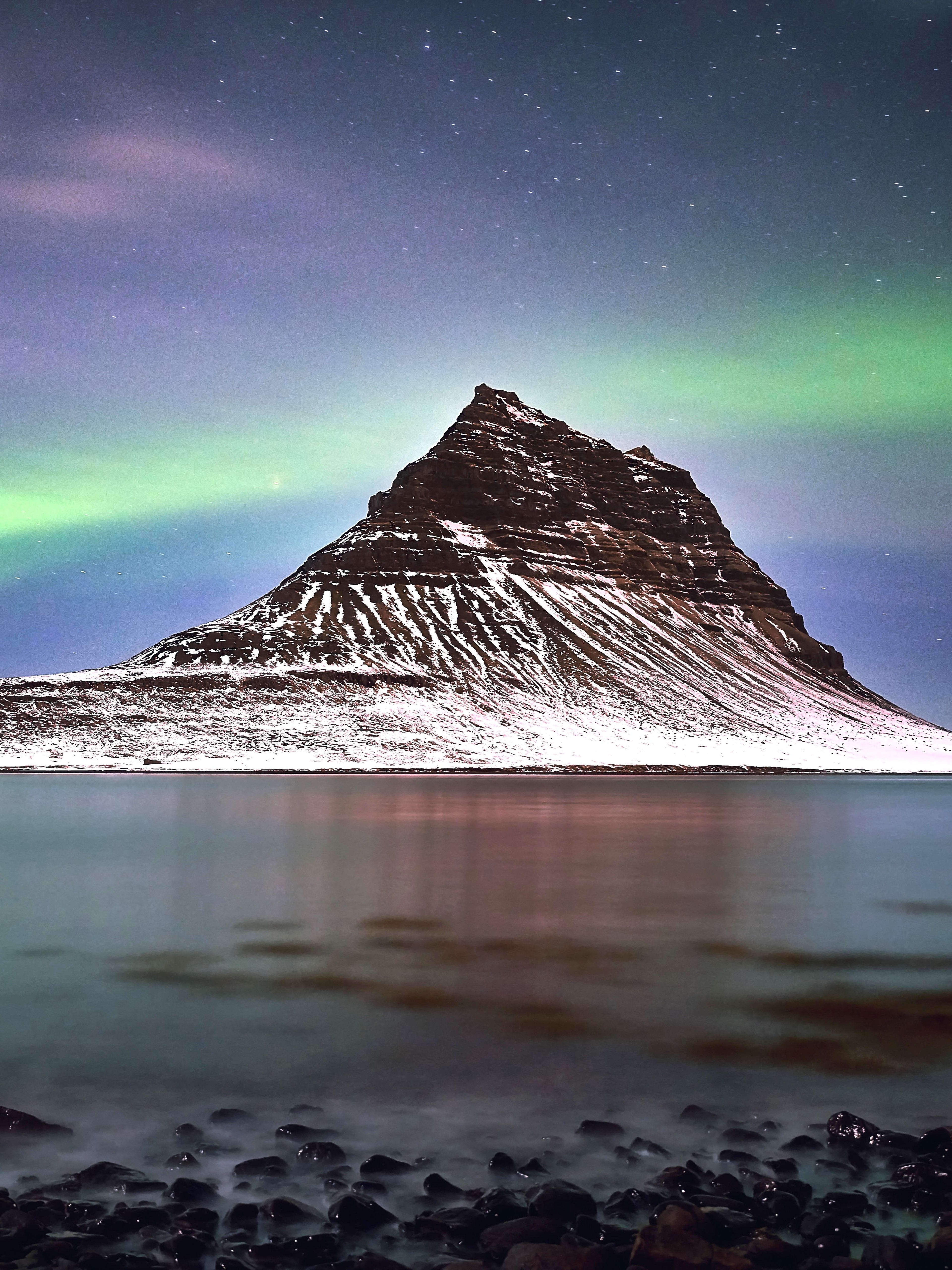 kirkjufell aurora