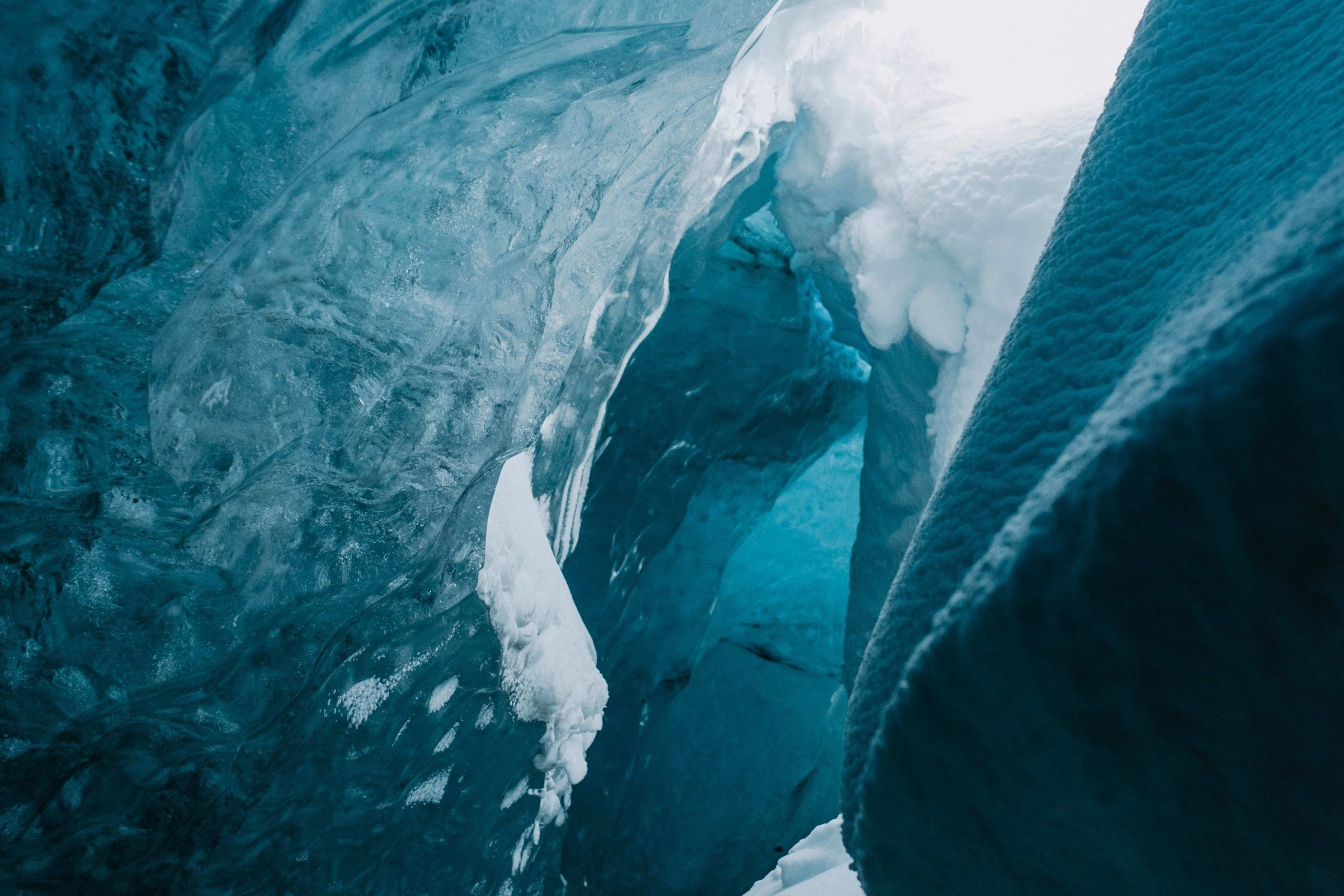 blue ice cave