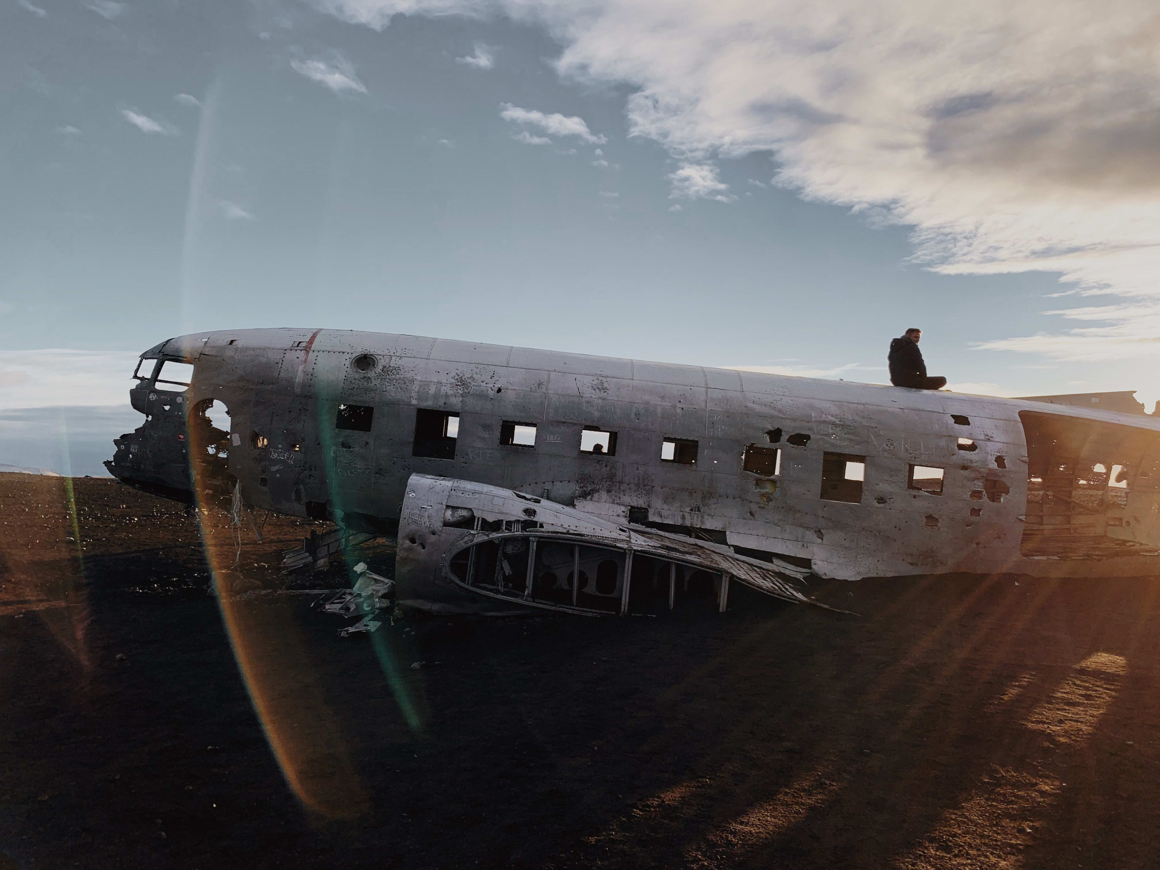 plane wreck DC-3 with halo effect
