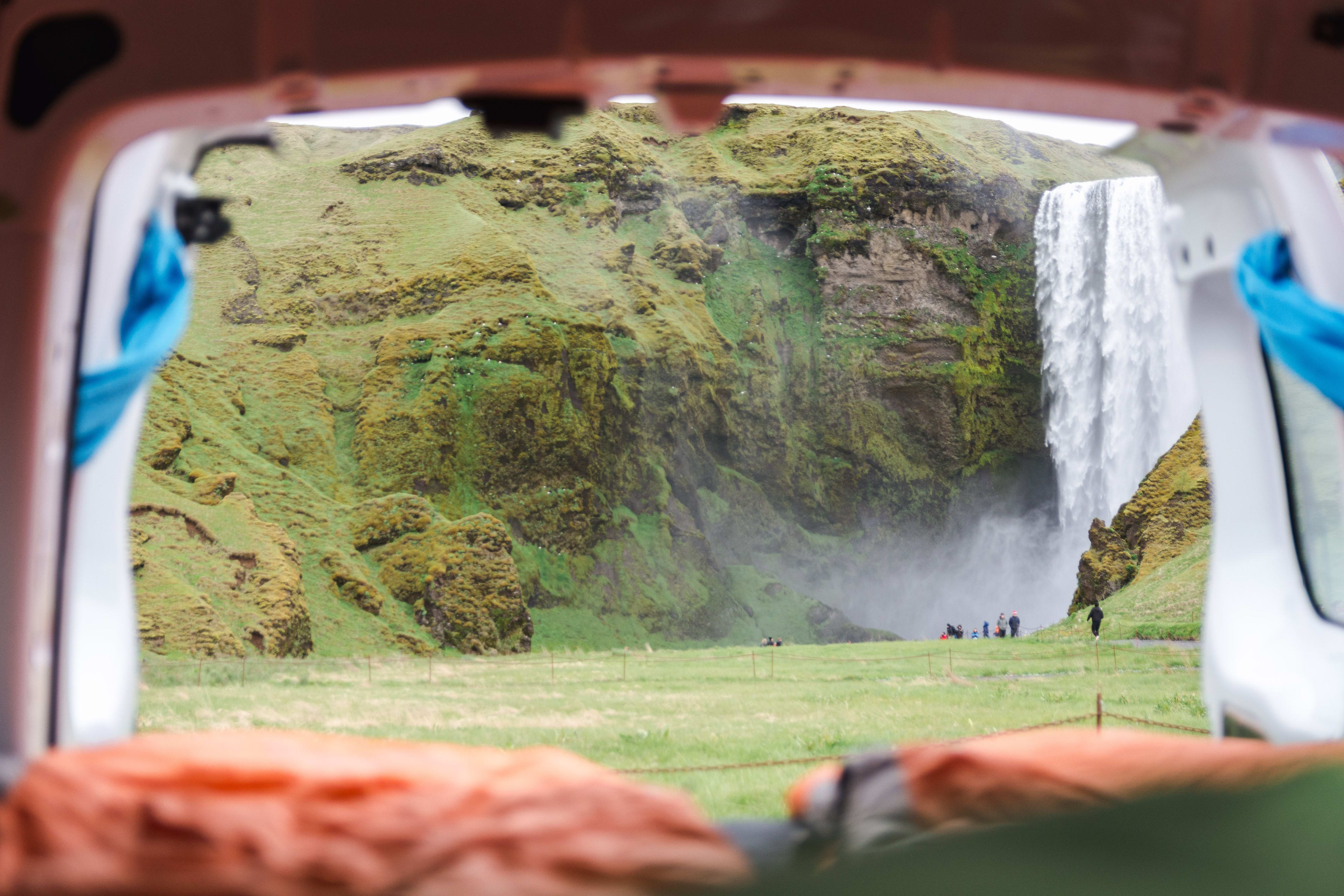 camping at skogafoss