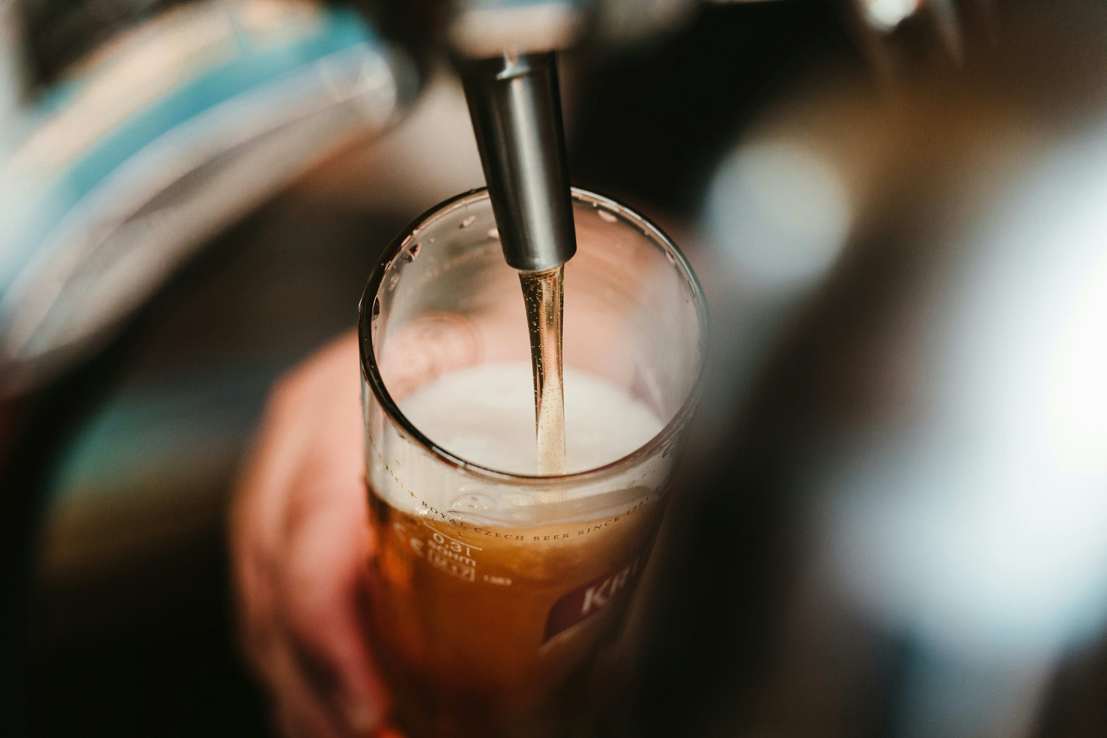 dripping beer from the bucket