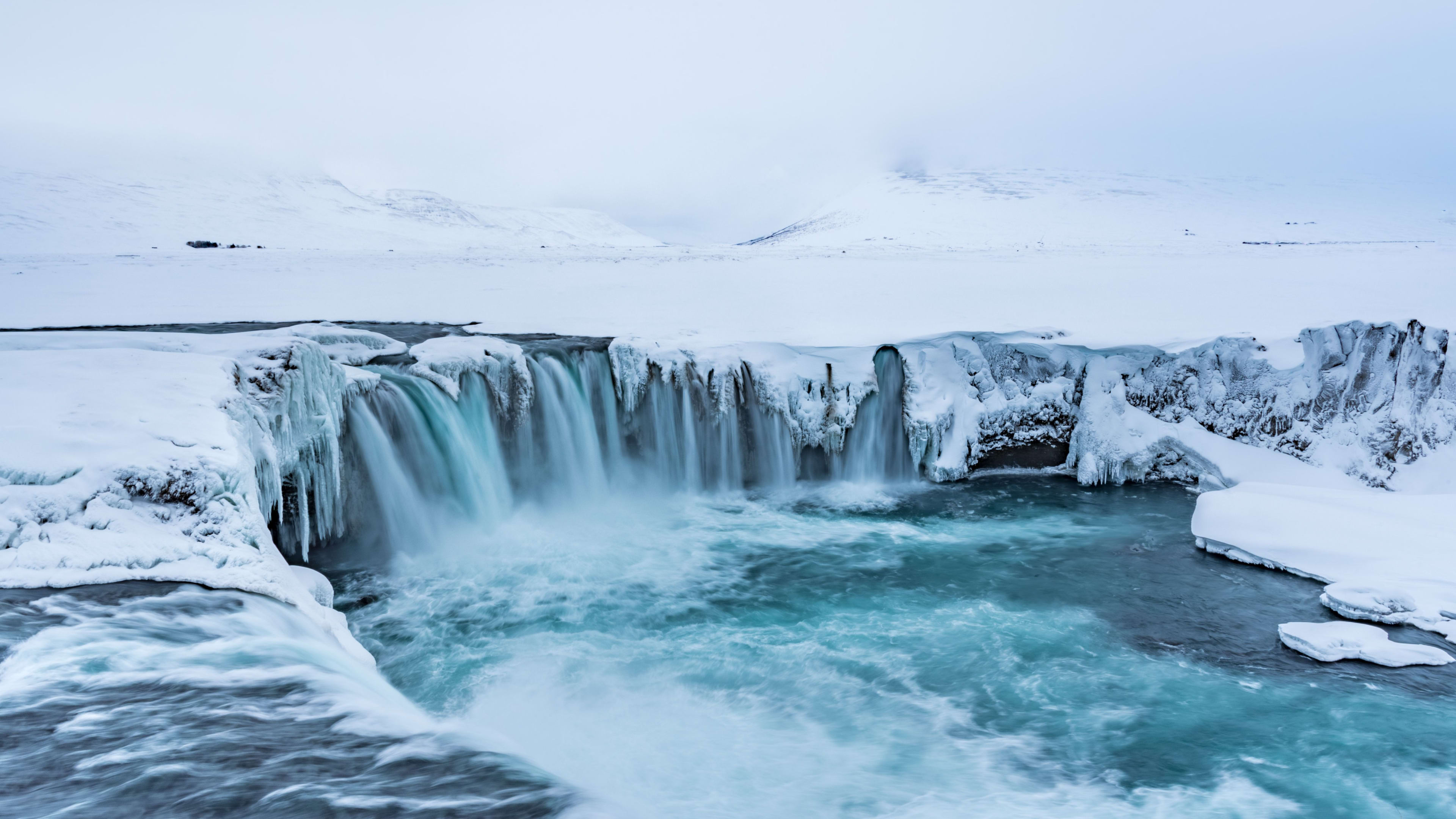 snowy godafoss