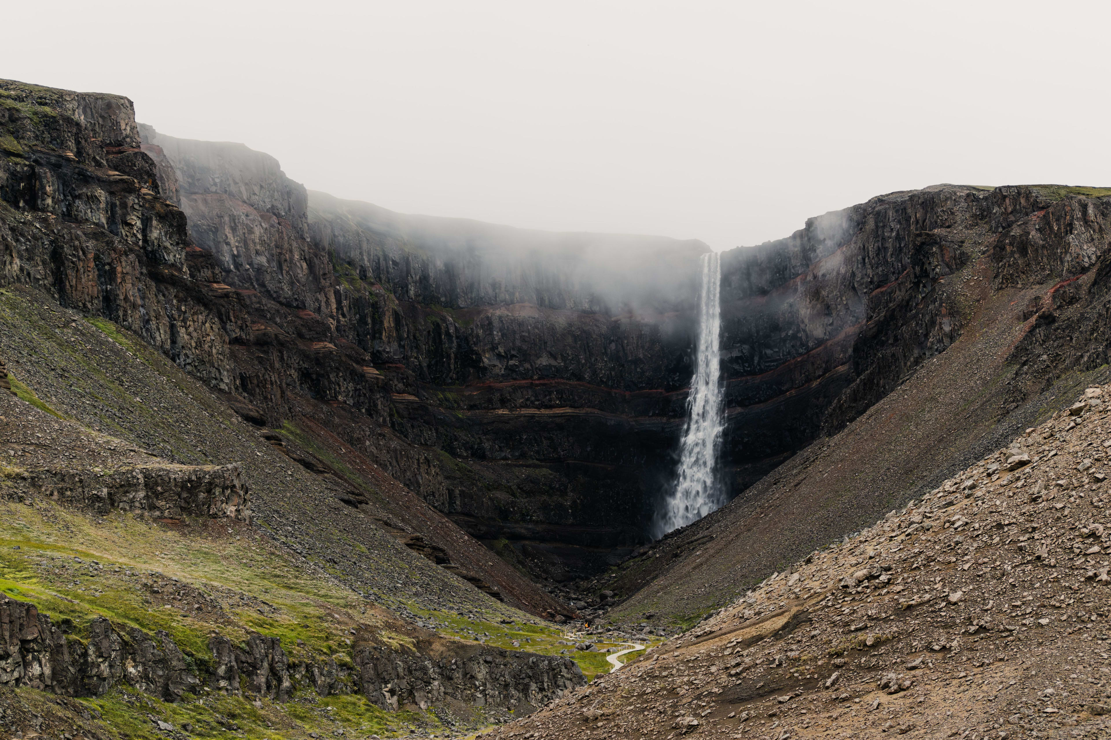 hengifoss in the cliff