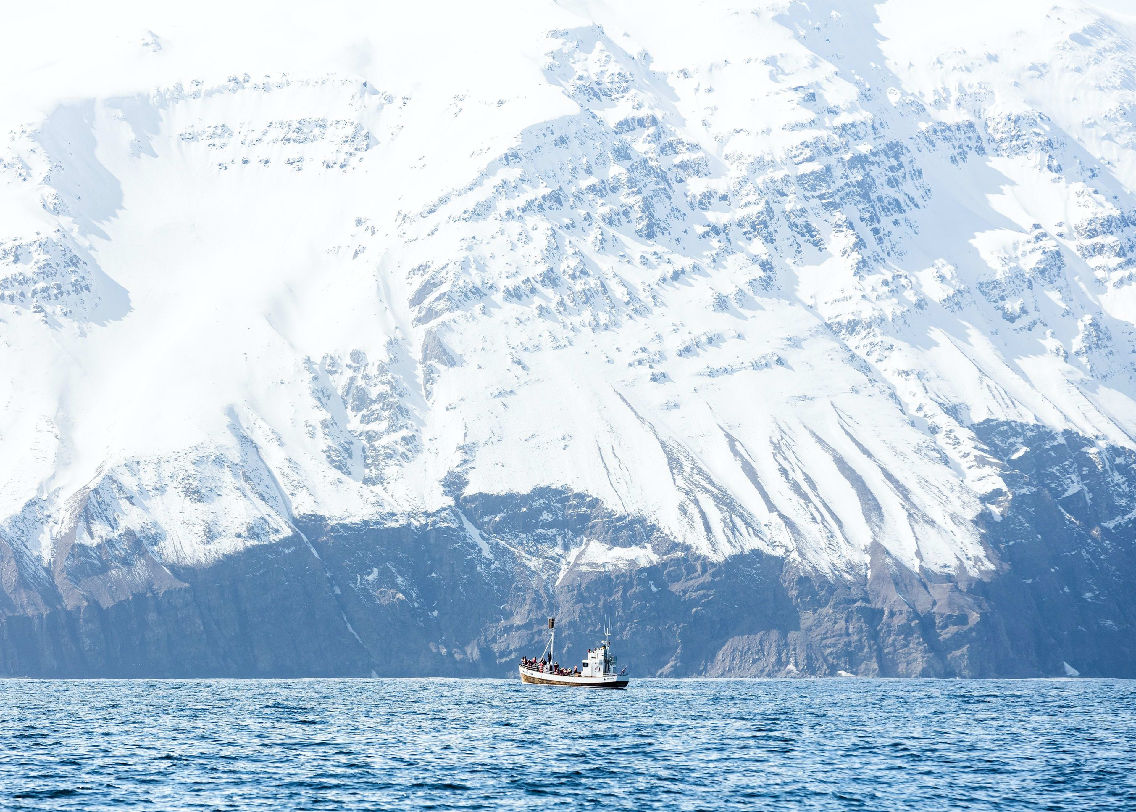 husavik sailing boat in the sea