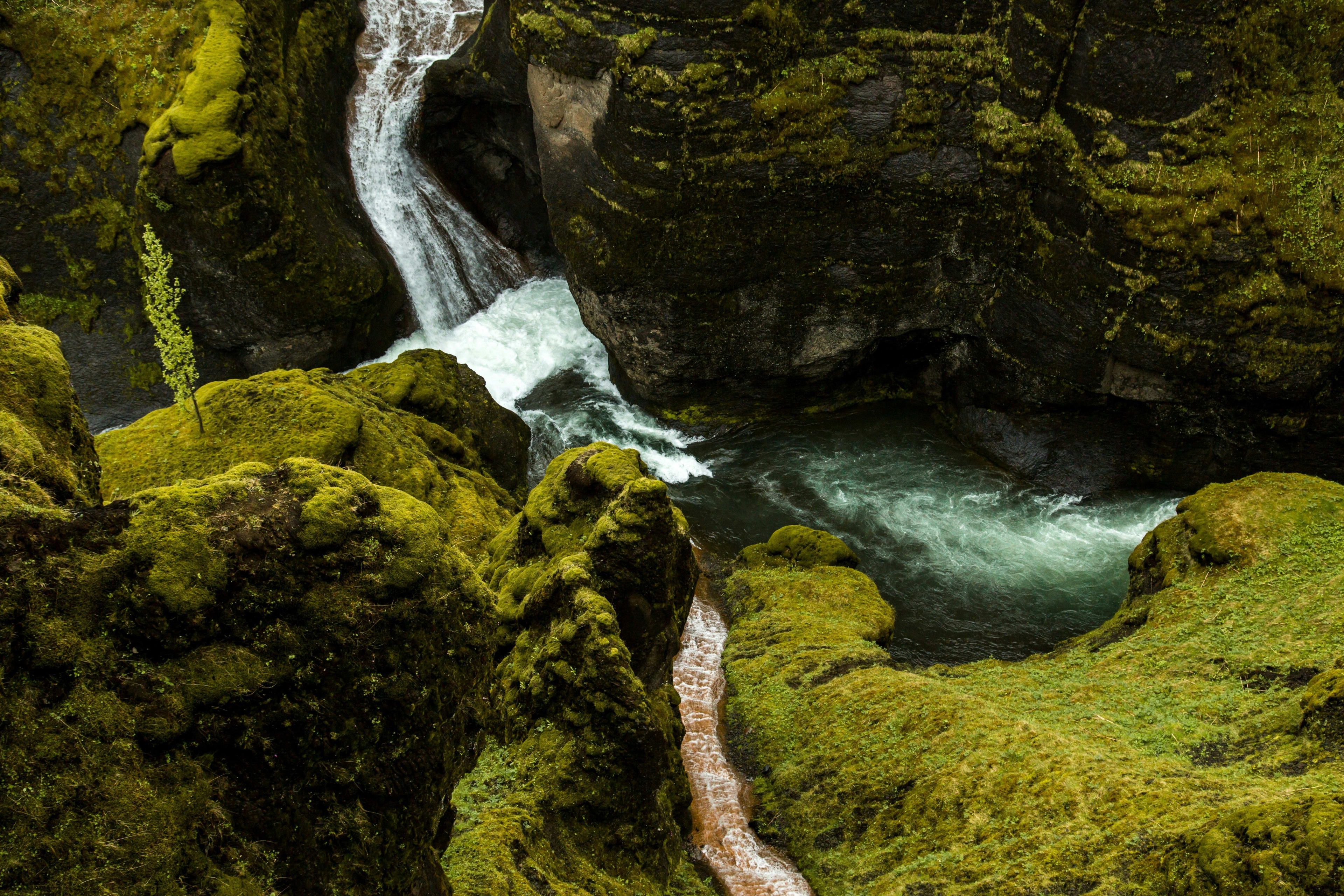 iceland canyon with river