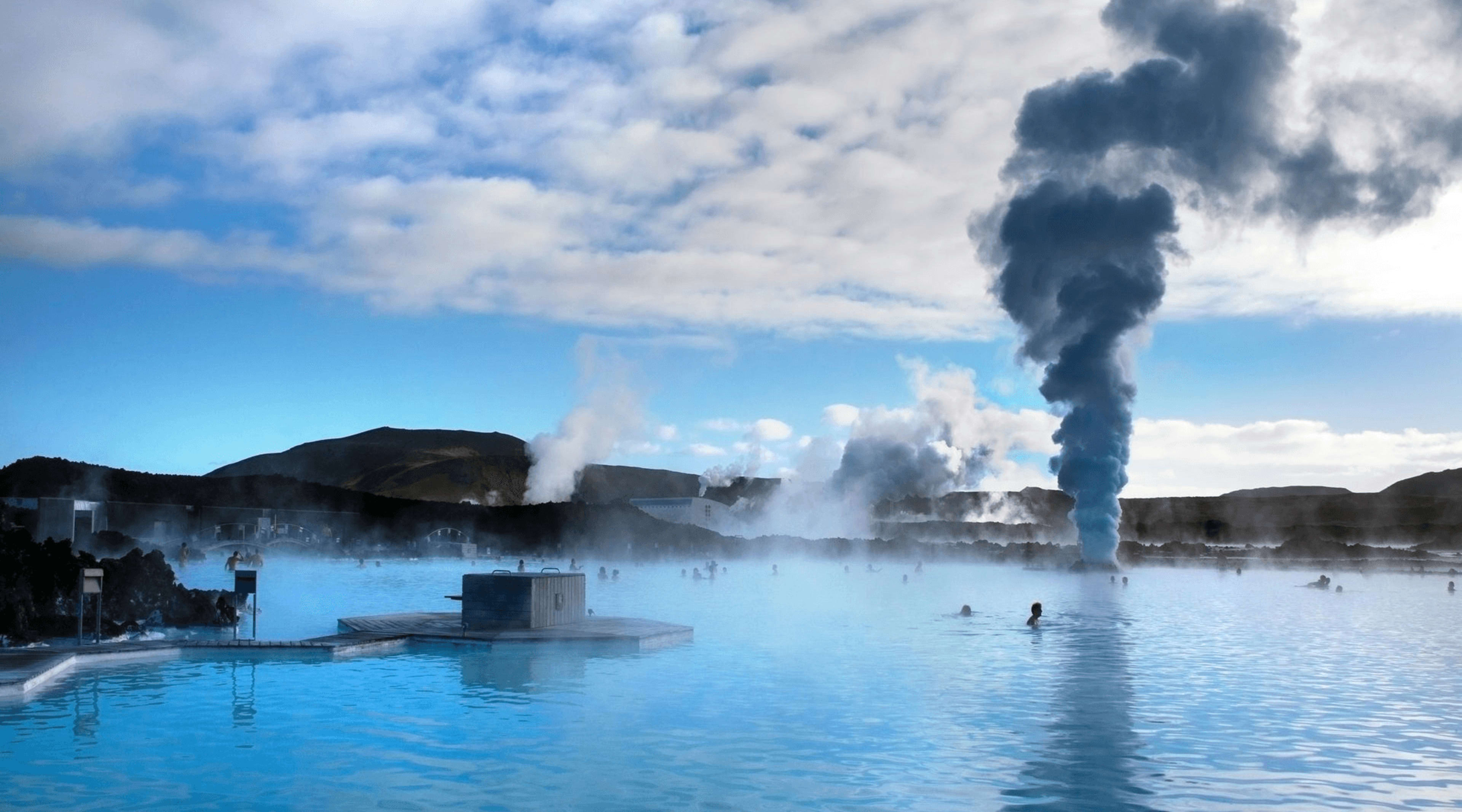 blue lagoon in sunny day