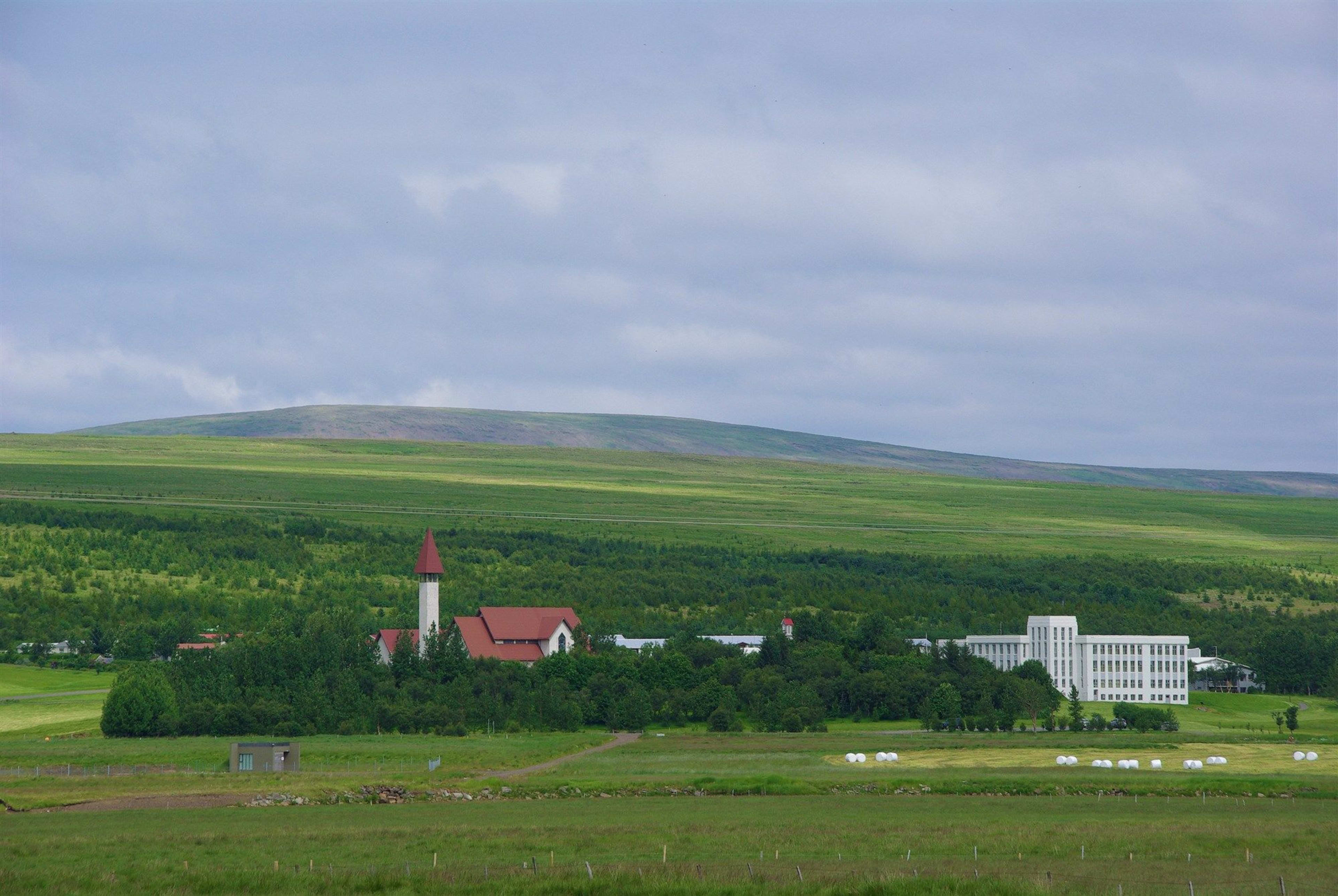 iceland town in summer