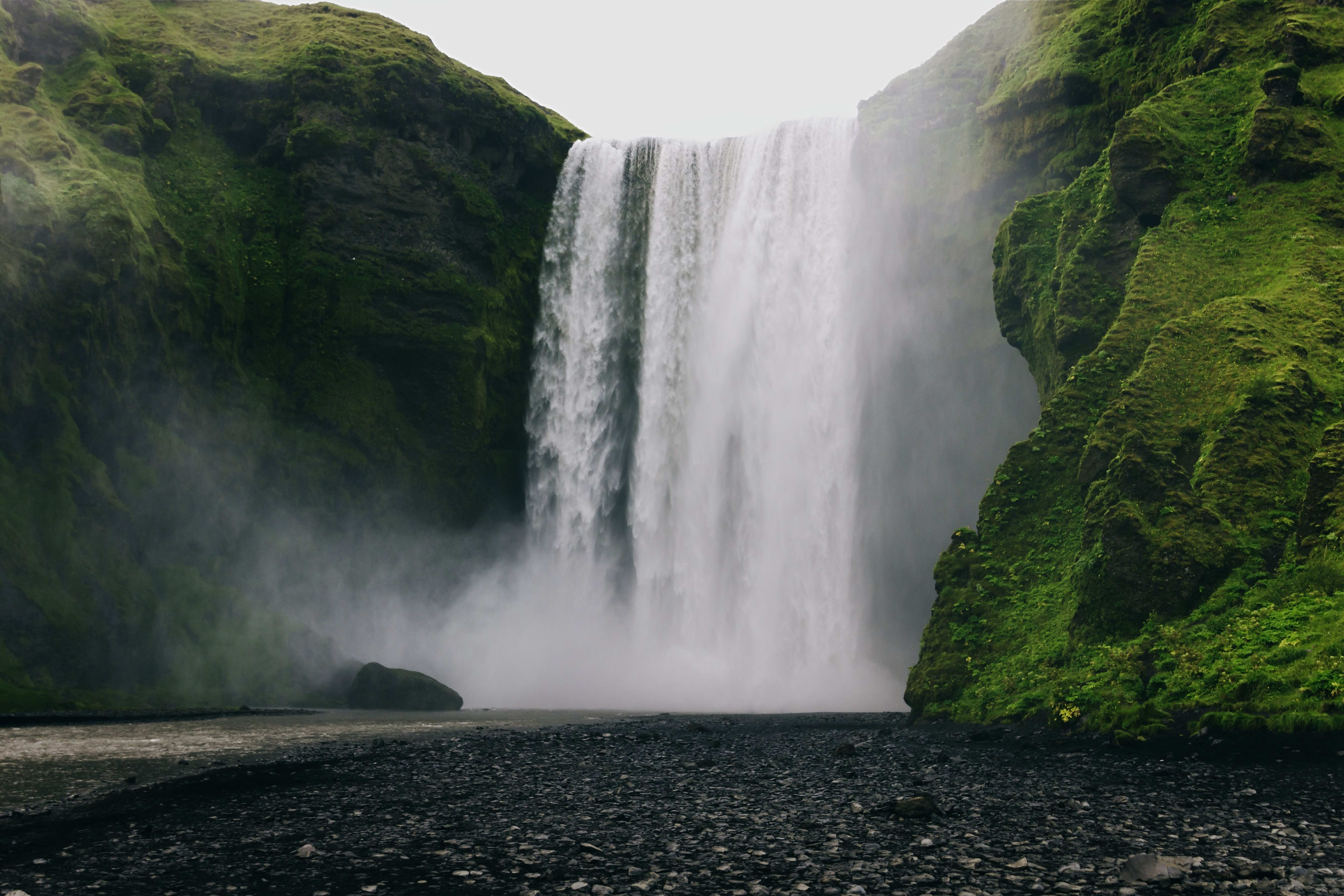 wonderful skogafoss in summer