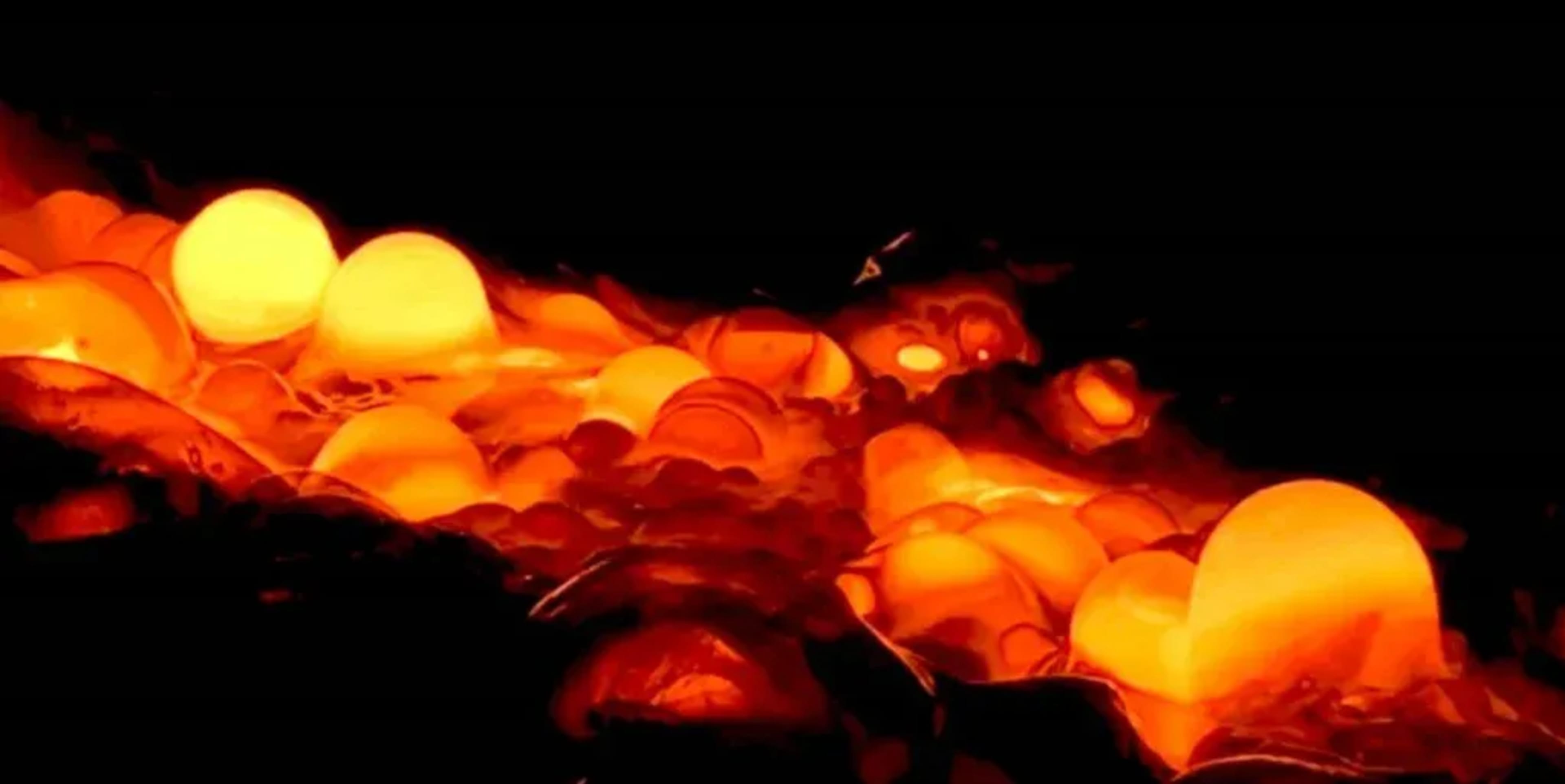 flowing lava at lava show