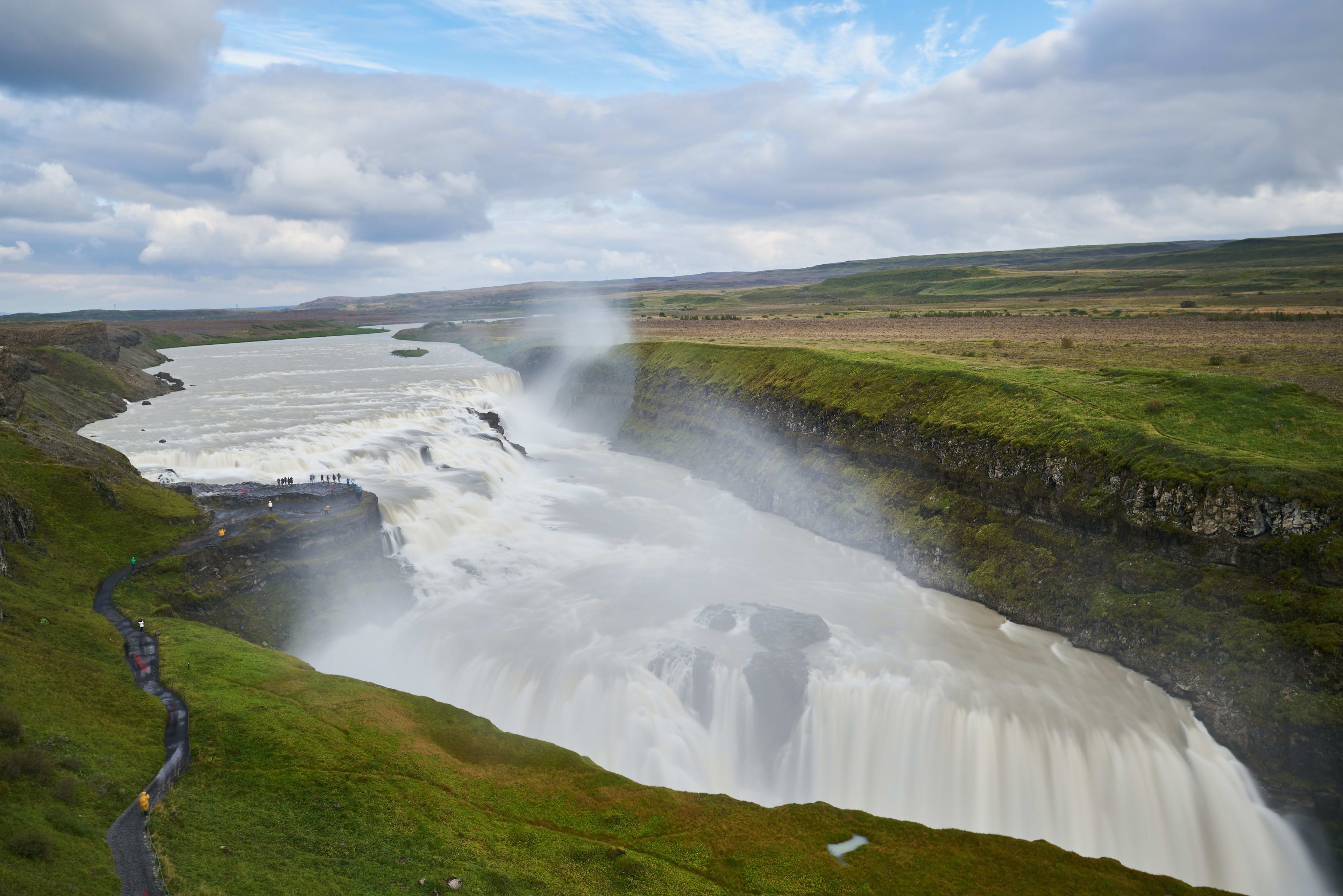 golden circle gullfoss in summer