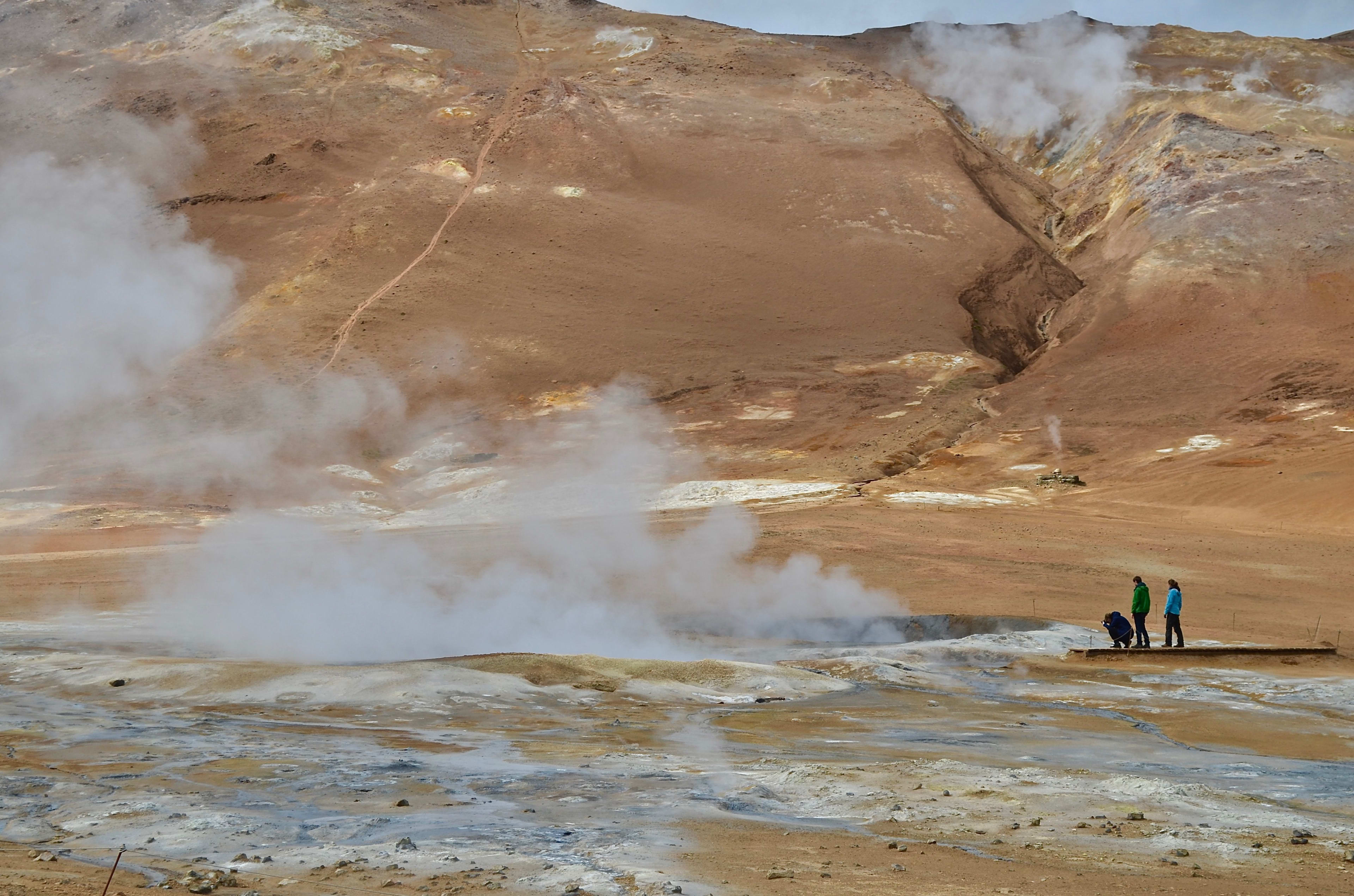 namafjall volcanic area with steam