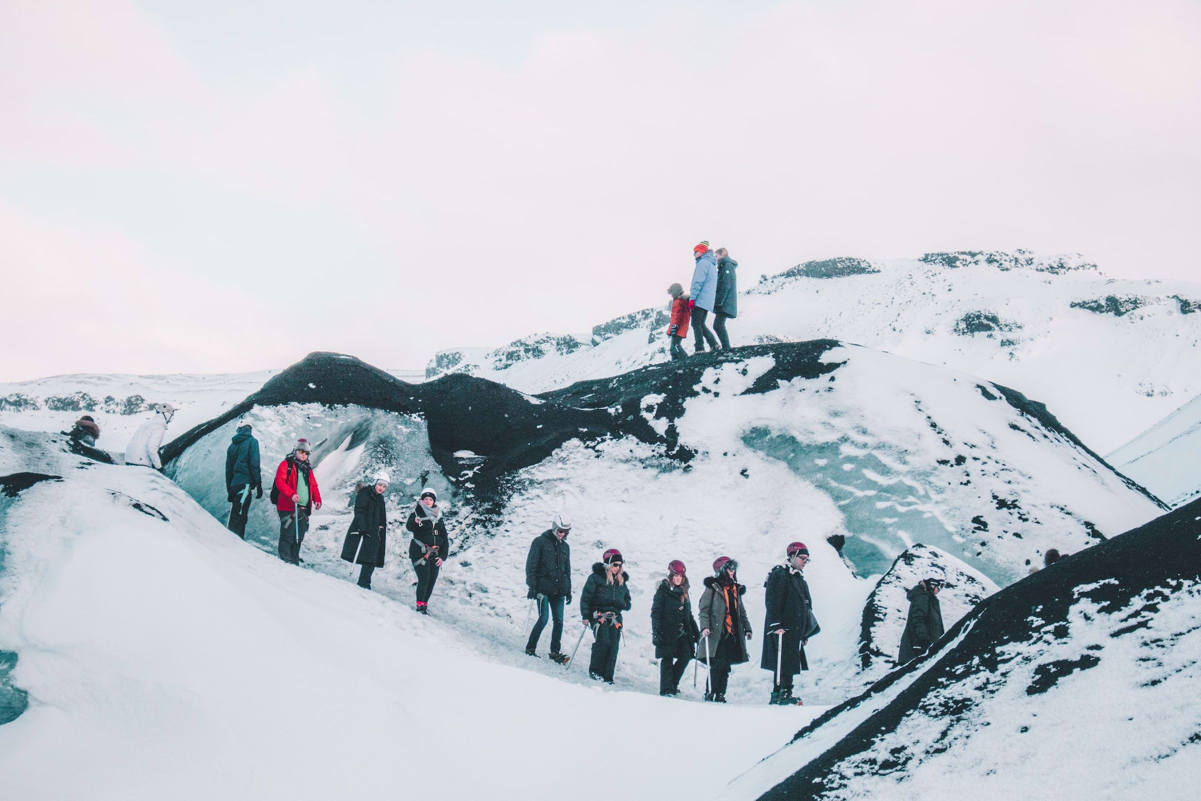 group glacier hiking