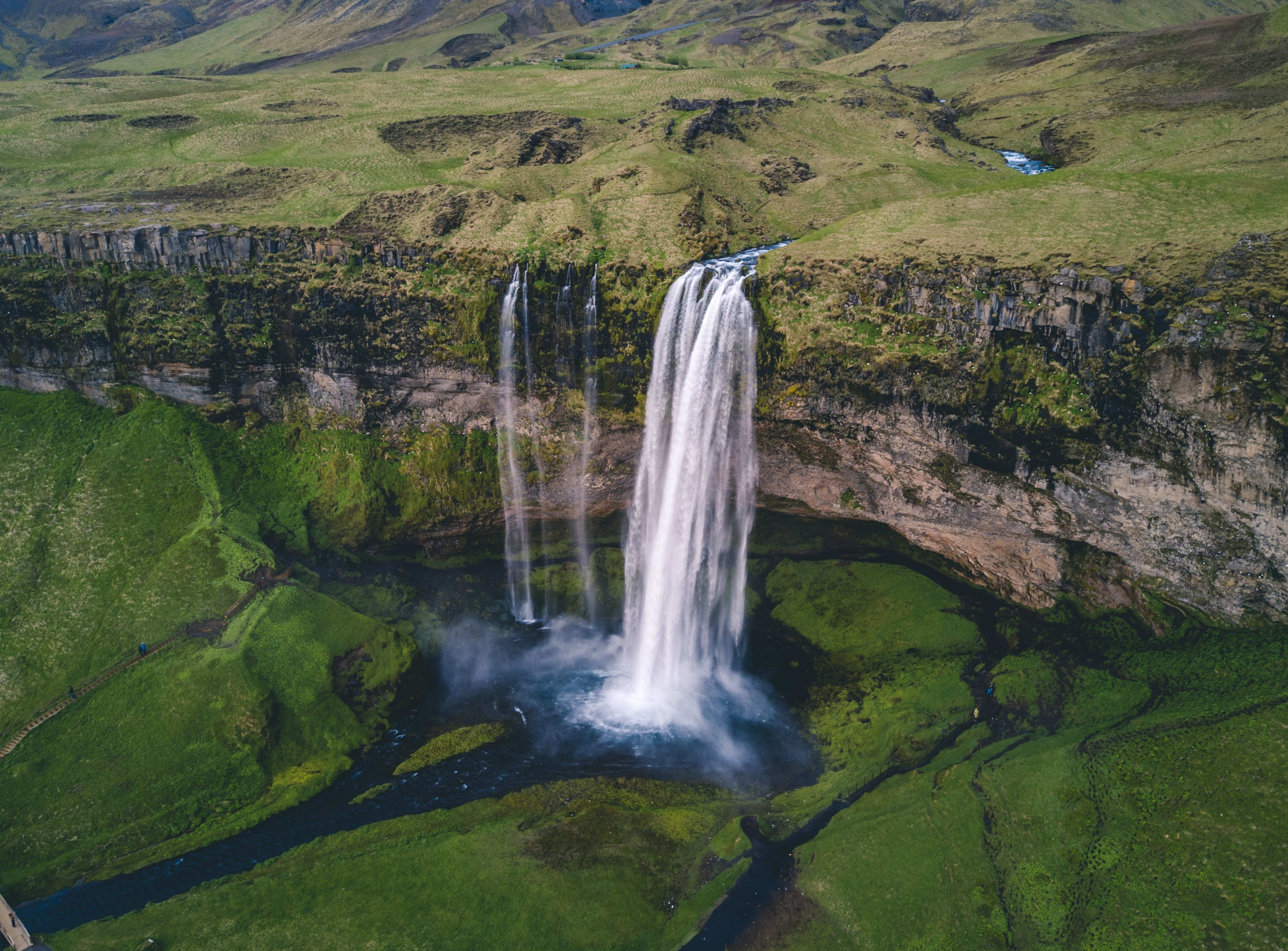 seljalandsfoss by drone