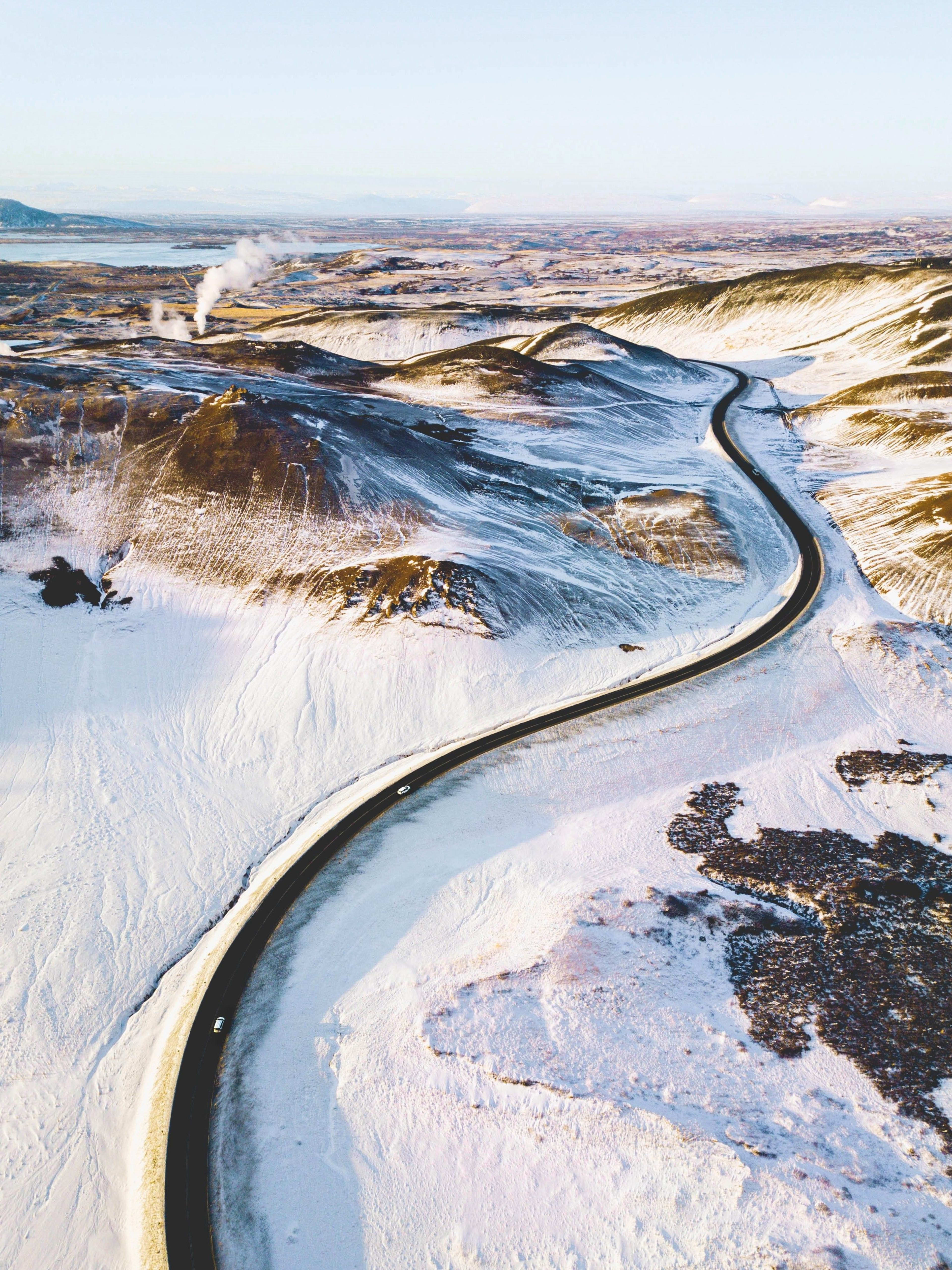 winter iceland road