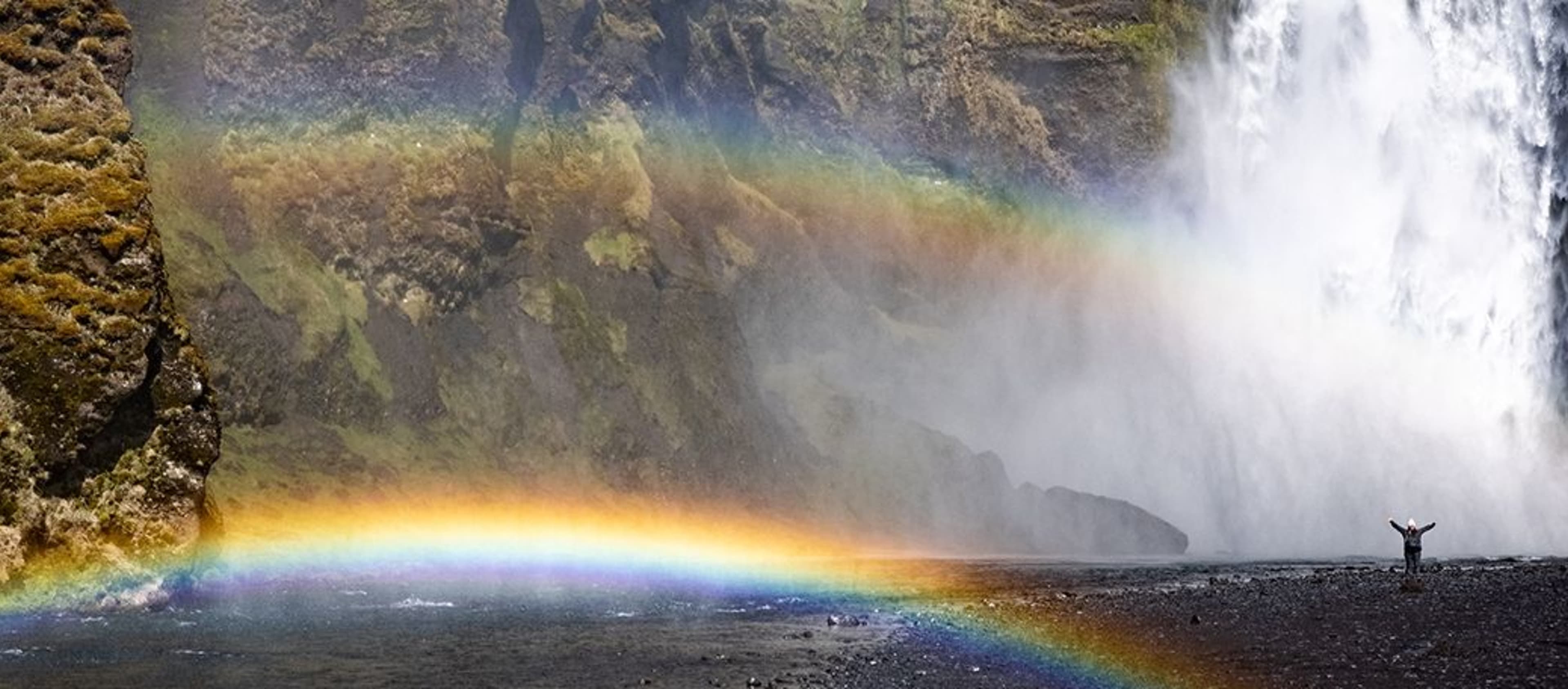 skogafoss double rainbow